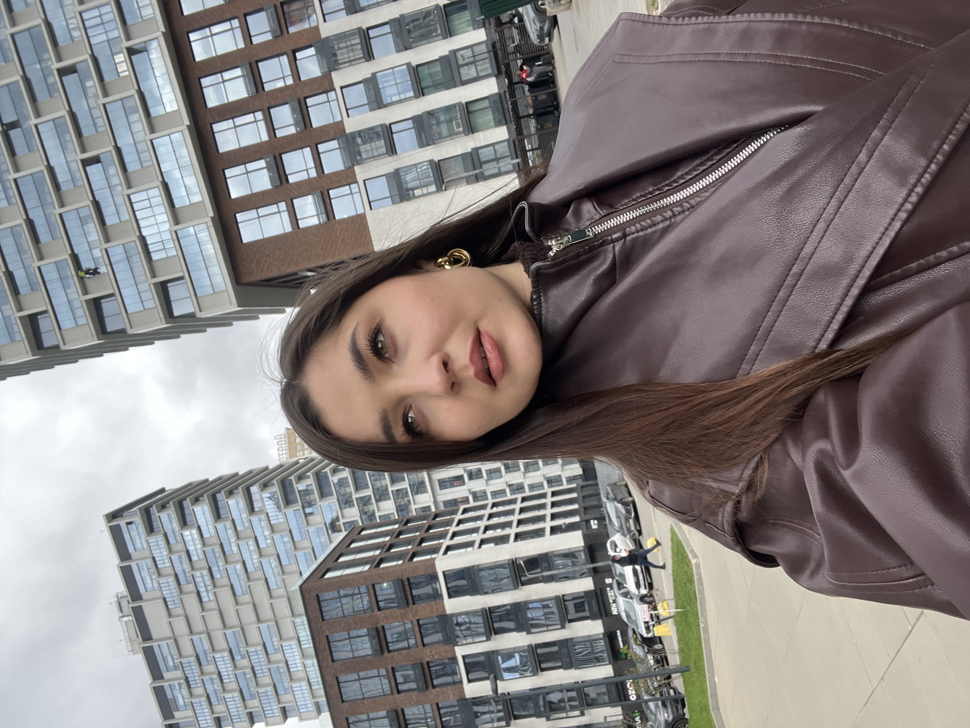 Woman photographed at Gorki Gorod residential complex in Khimki