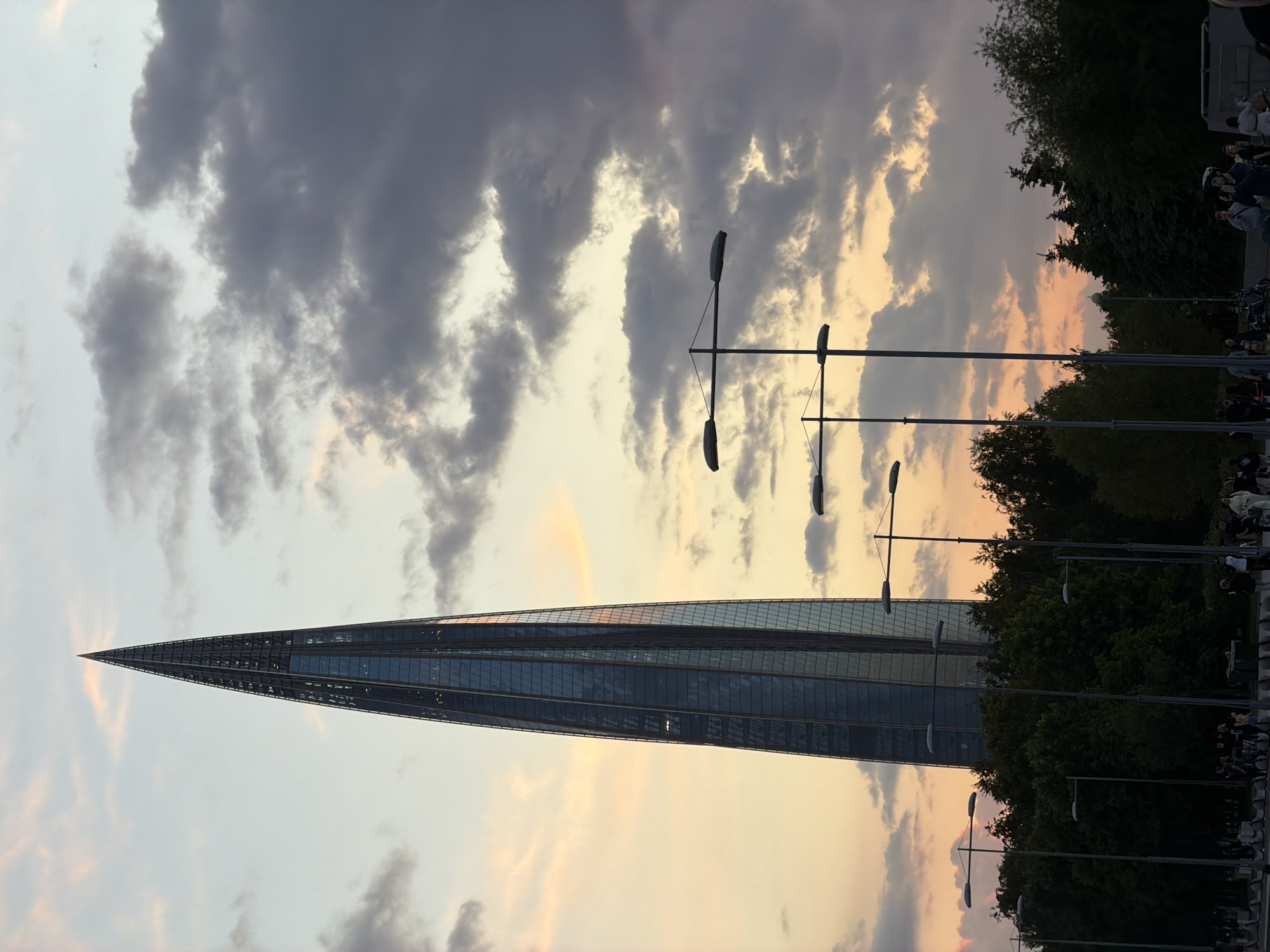 Evening waterfront moments documented near Lakhta Center, Saint Petersburg