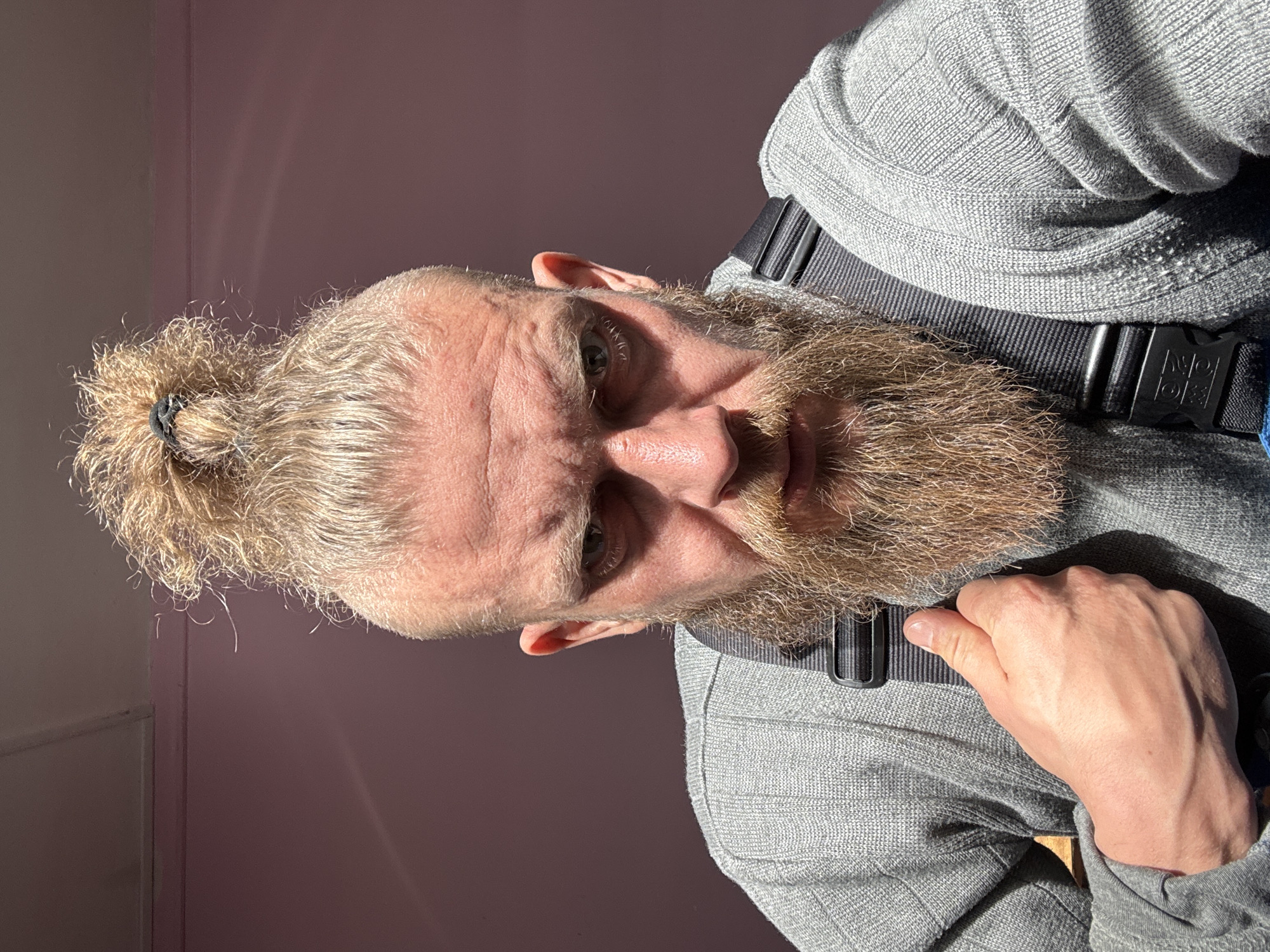 Portrait of bearded man photographed in Volzhsky, Russia