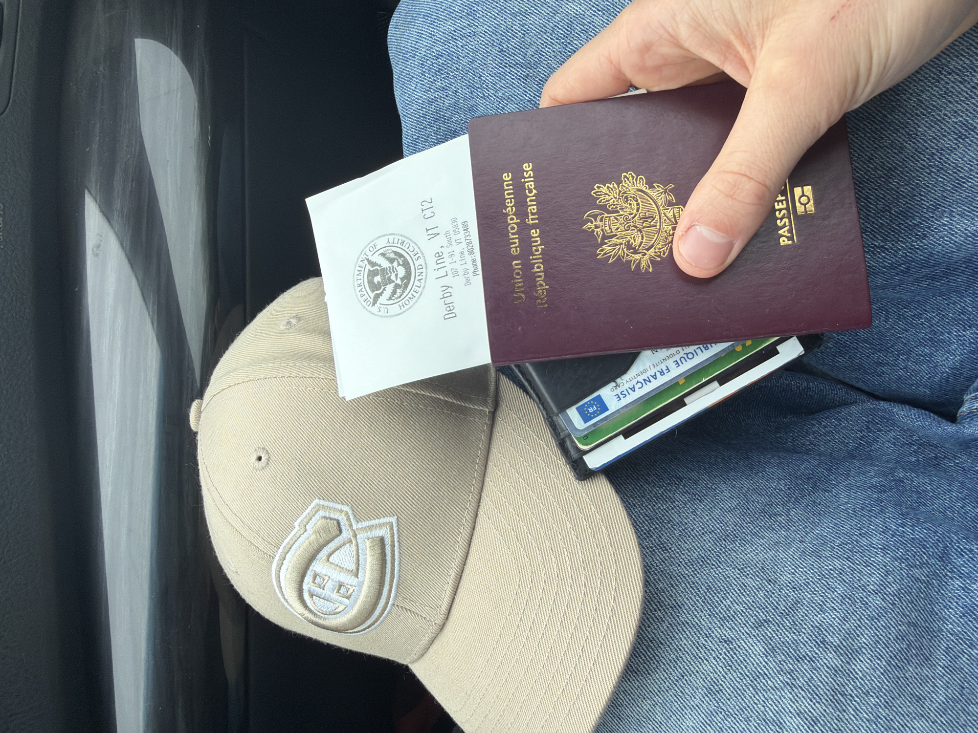 Person handles French passport, US homeland security documents in Derby