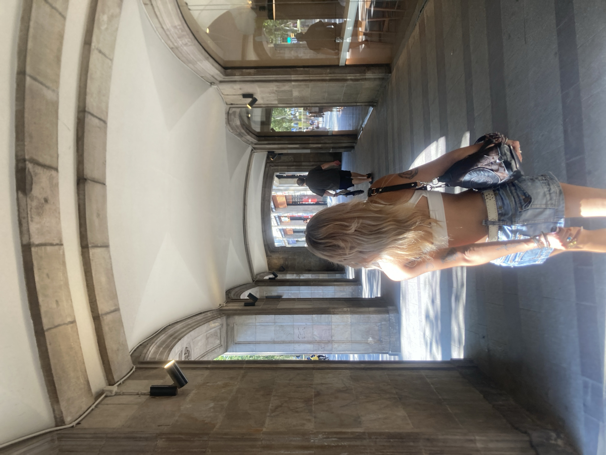 Afternoon stroll through Barcelona's streets, cafes, and architecture