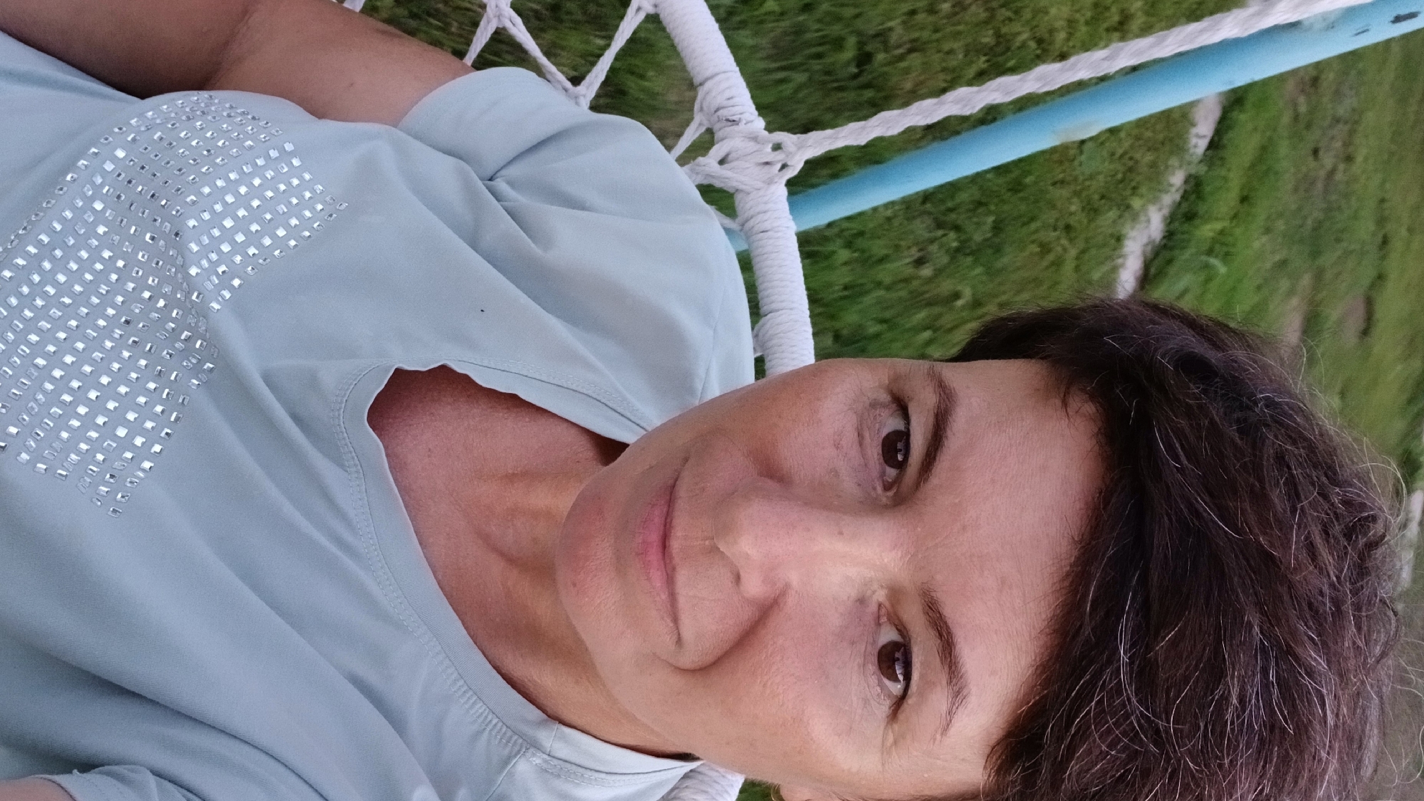 Lazy summer afternoon at home with cats, dogs, and a swing