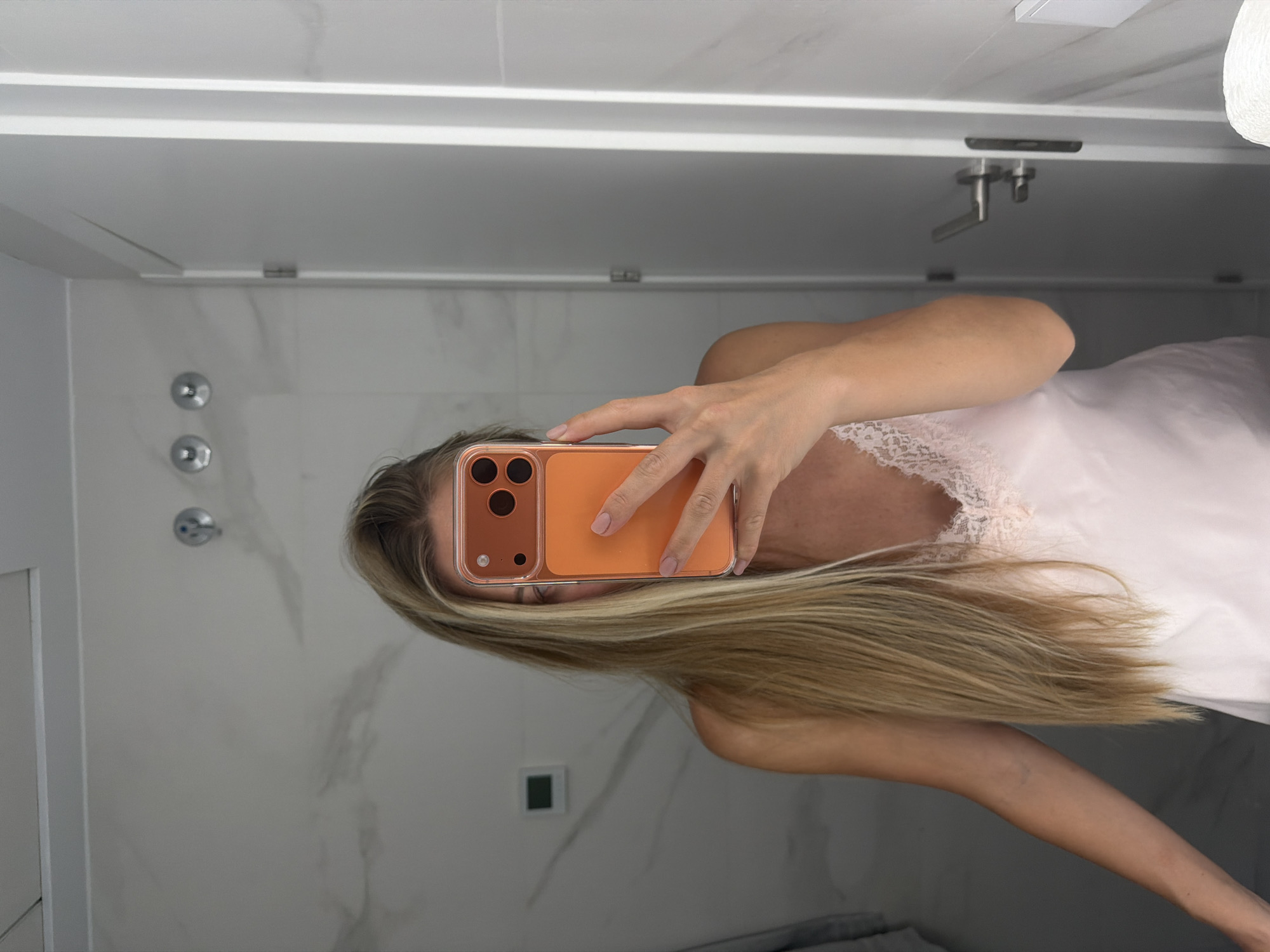 Bathroom mirror selfie in Finestrat, Spain