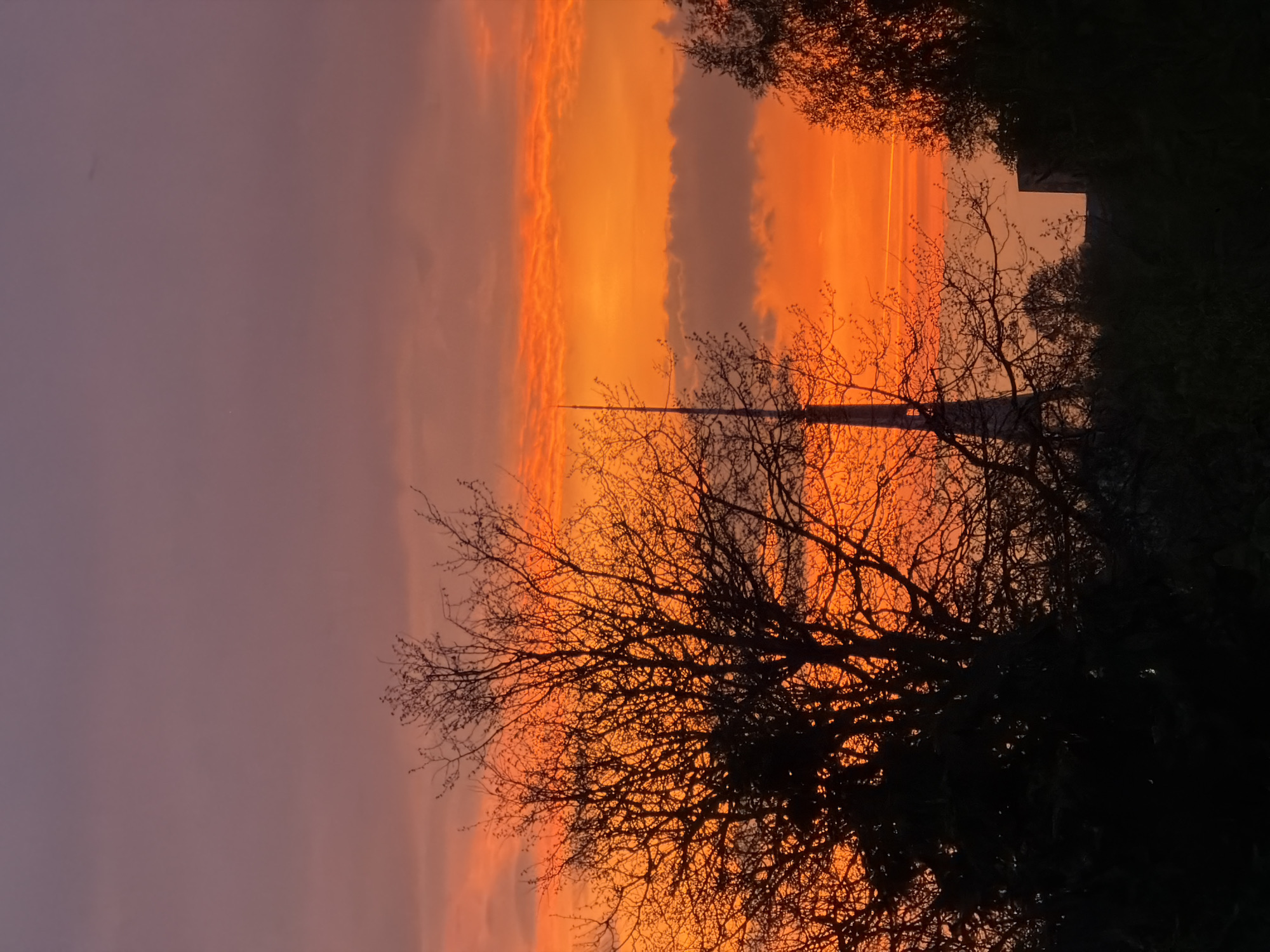 Sunset observed over Riga, Latvia on May 3rd evening