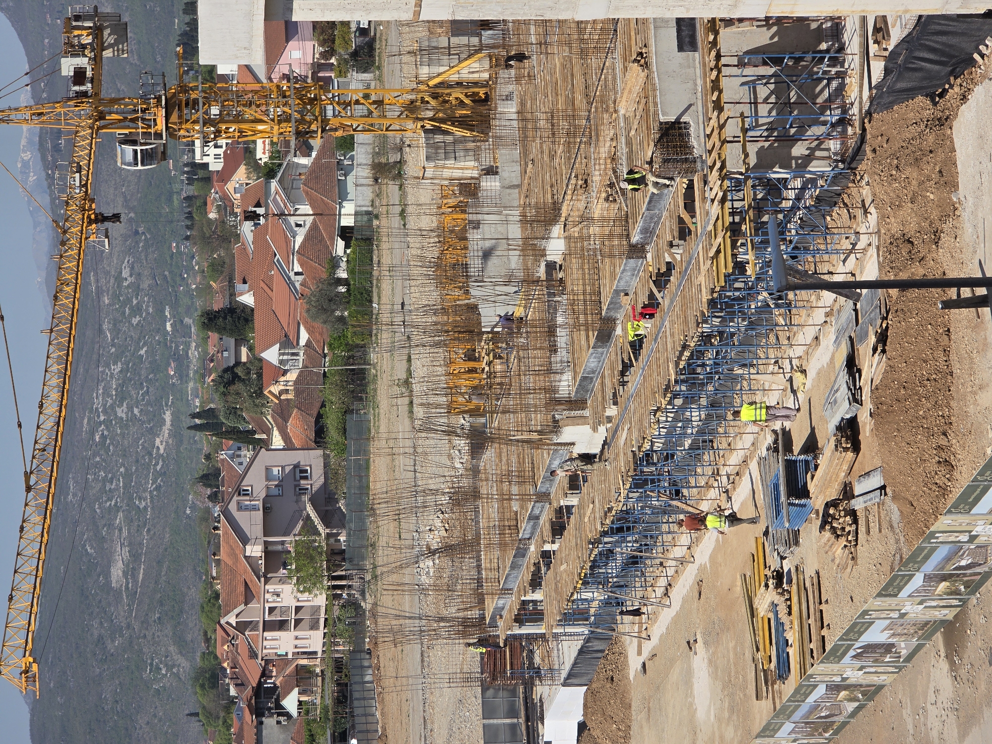 Construction workers active at Podgorica building site