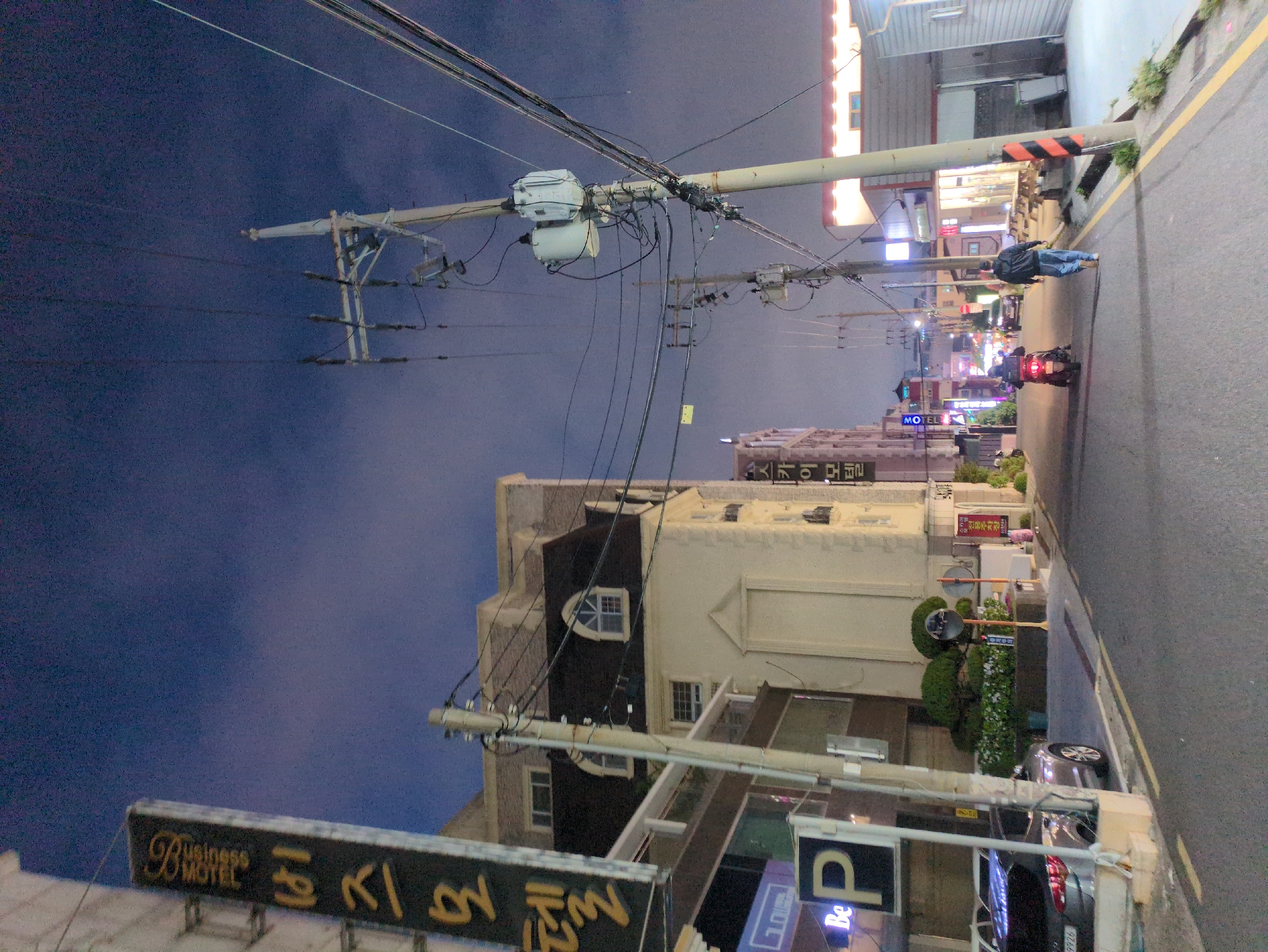 Nighttime commercial district scenes documented in Ulsan, South Korea