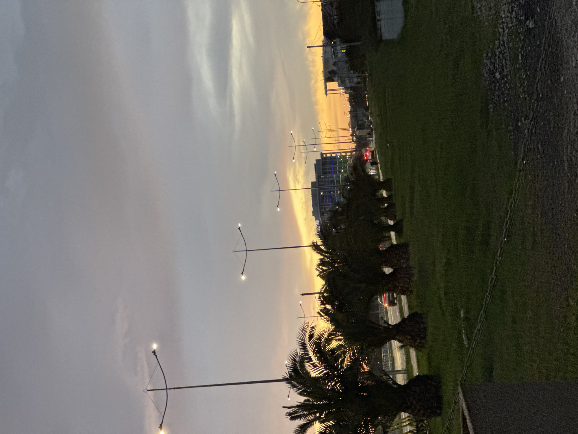 Sunset scene observed in Sirius, Russia