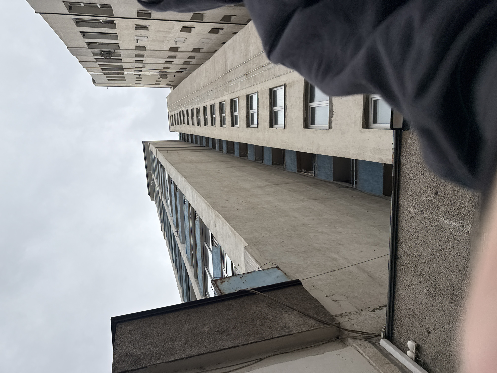 Morning documentation of concrete buildings in Sofia Bulgaria