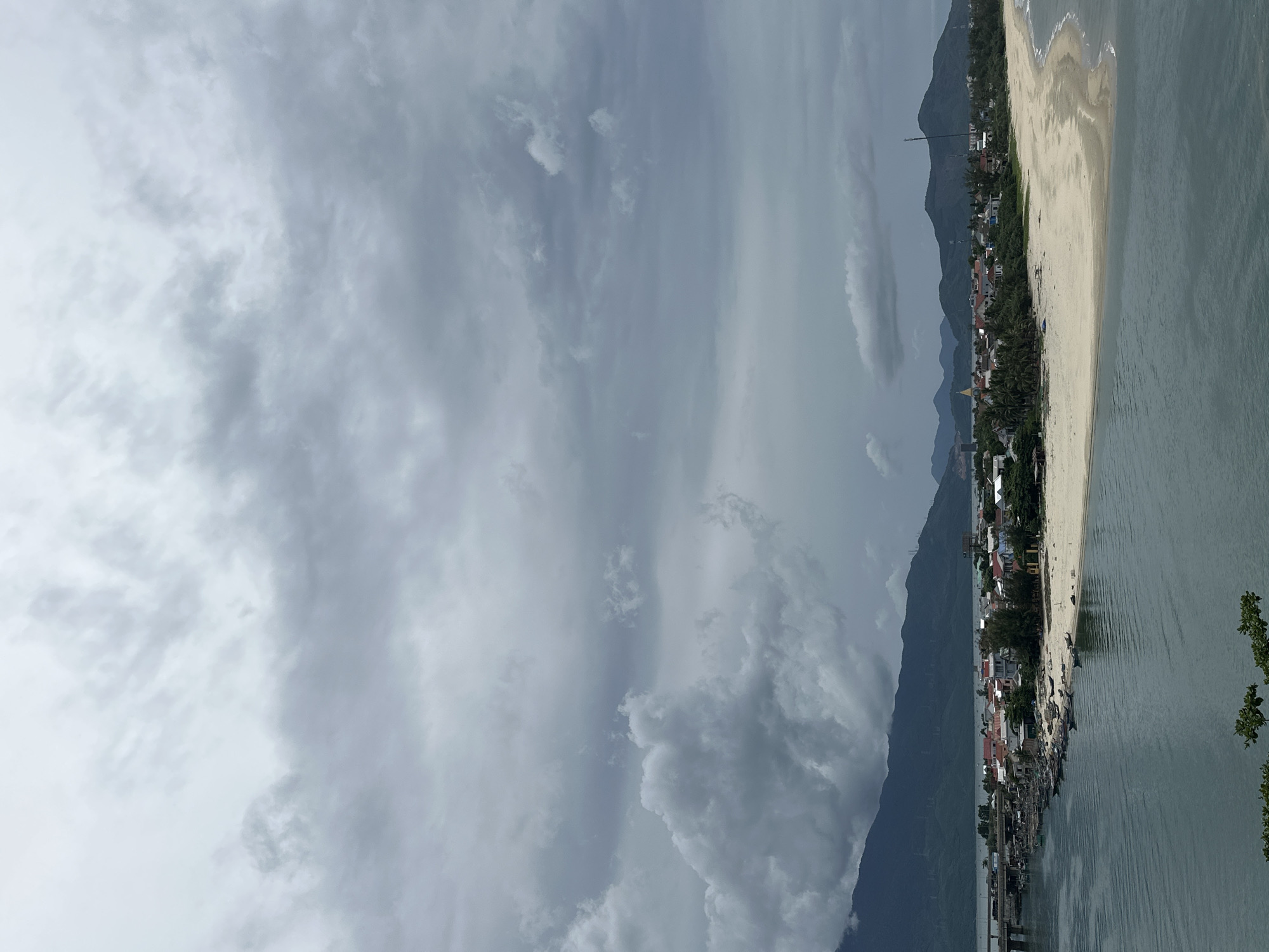 Cloudy morning along the coastal shore near Huế, Vietnam
