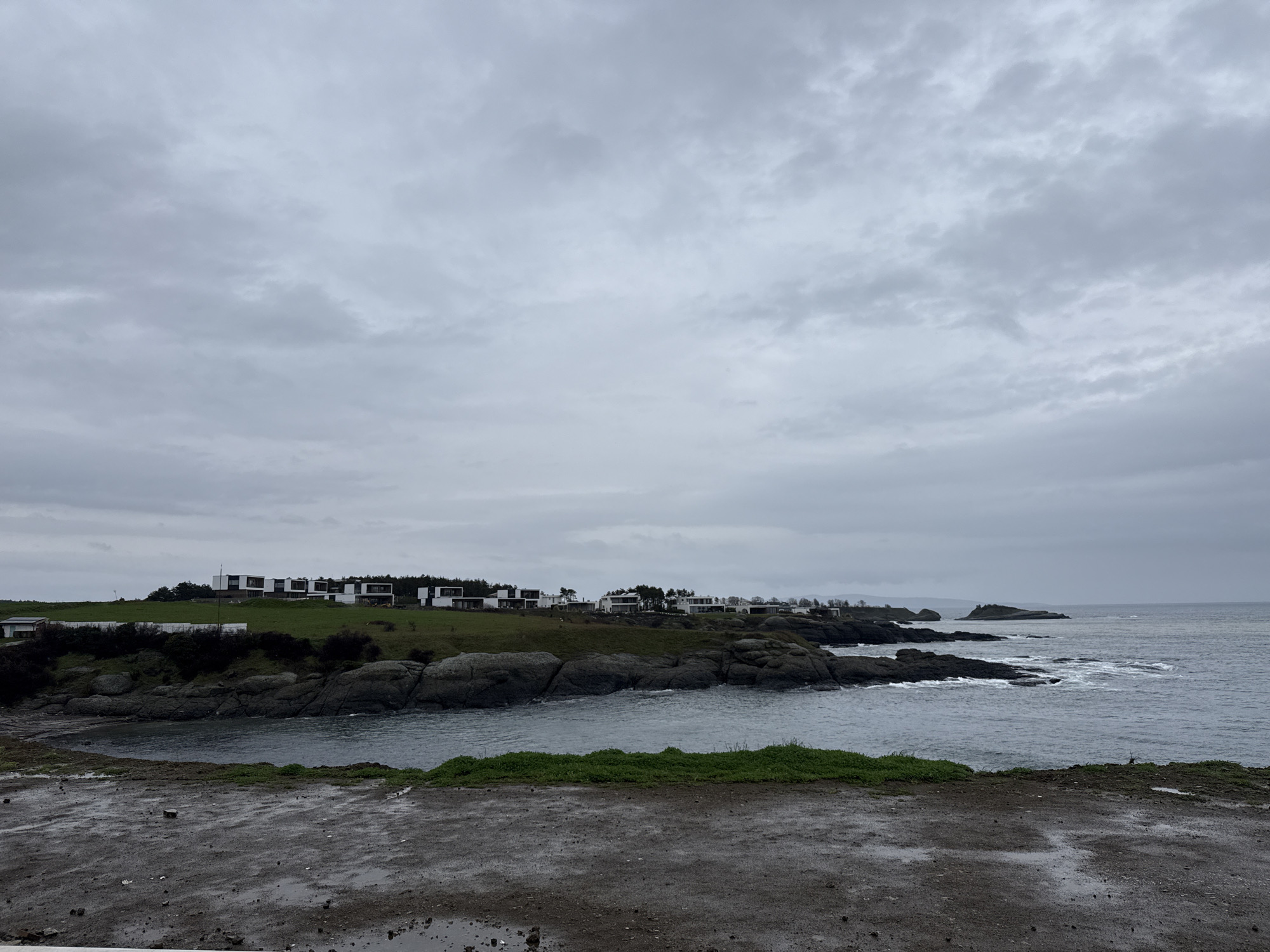 Overcast morning coastal view captured in Tsarevo Bulgaria