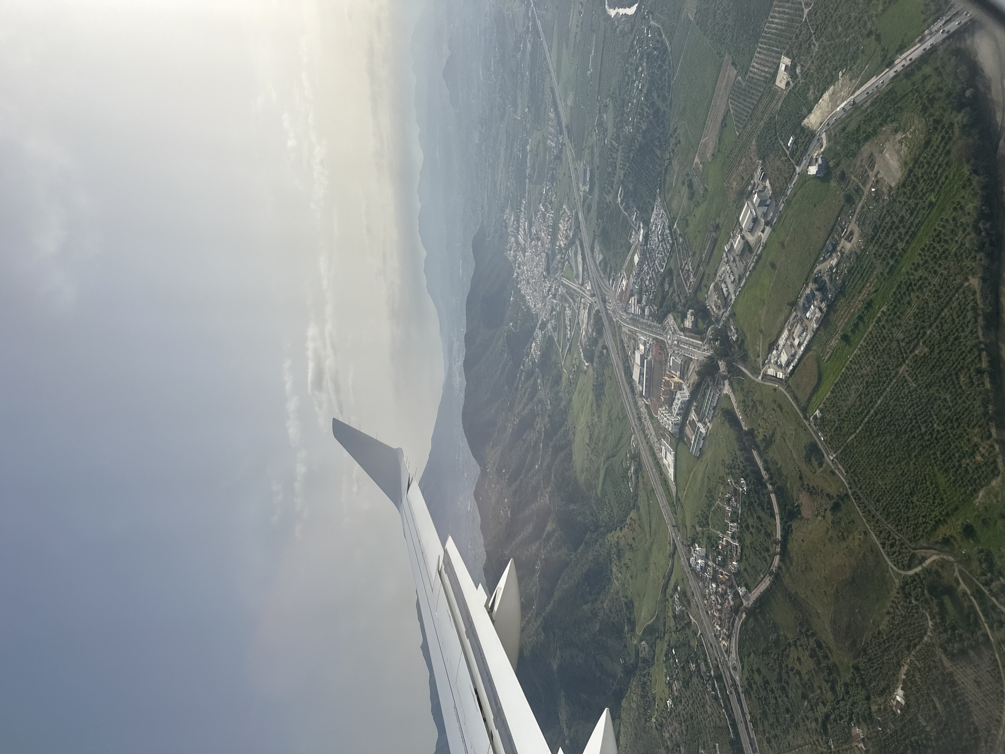 Aerial view captured of Almogía, Spain from aircraft