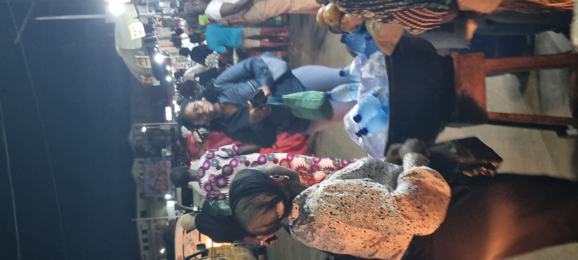 Evening market activity documented in Lagos, Nigeria