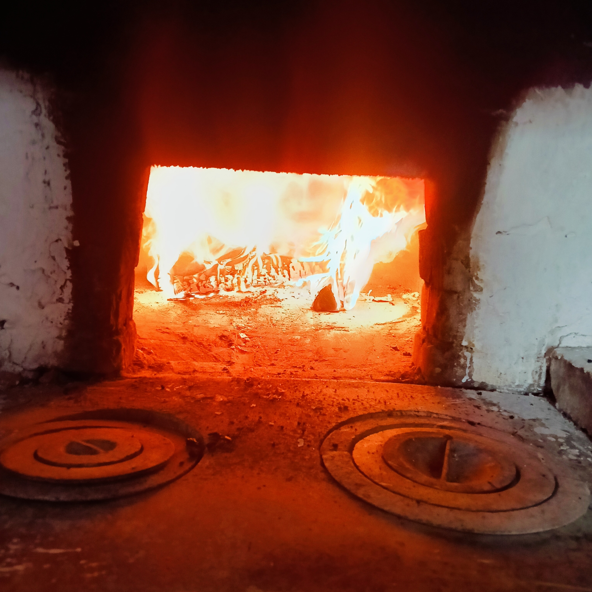 Wood stove fire observed in rural Russian village