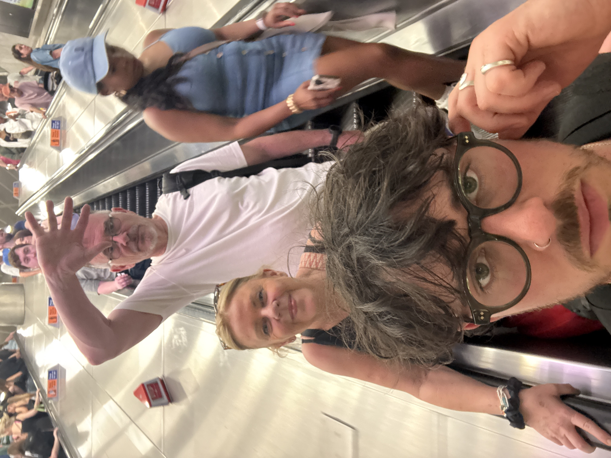 Man travels through London Underground stations during afternoon commute