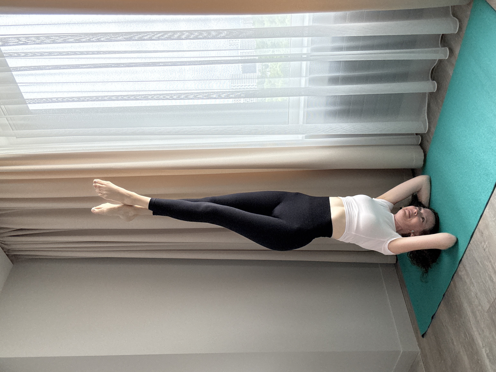 Headstand practice session in Moscow room