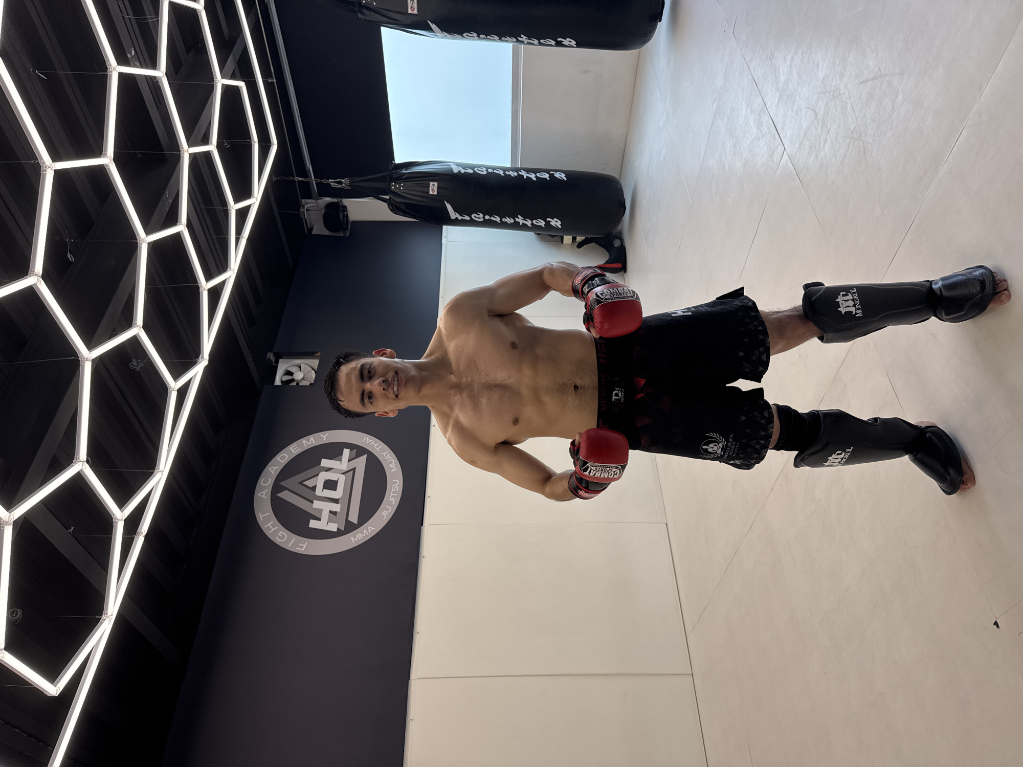 Boxer trains at Mexico City gym facility