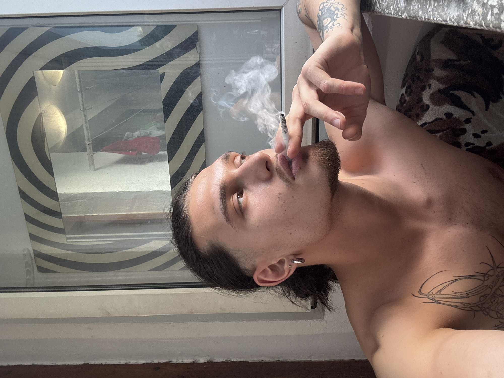 Sofia witness captures smoking man, fabric work, dramatic skies