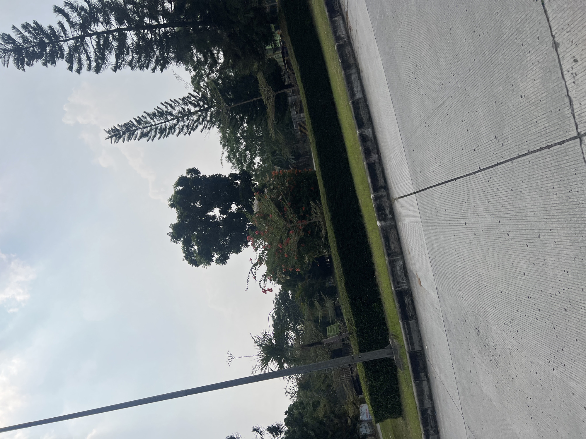 Morning street scenes along a road in Klapanunggal, Indonesia