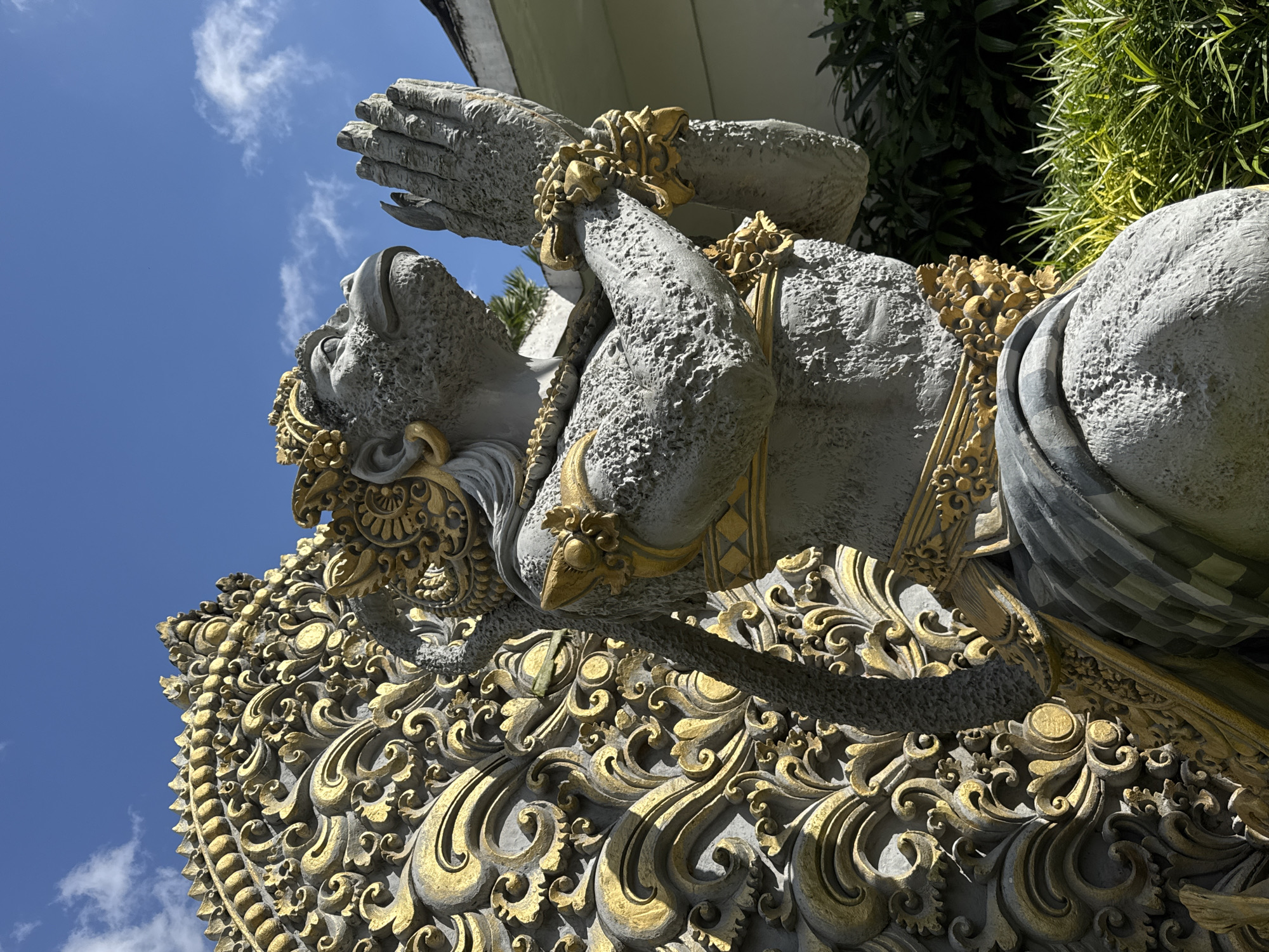 Hanuman shrine and everyday oddities in Tegallalang, Bali