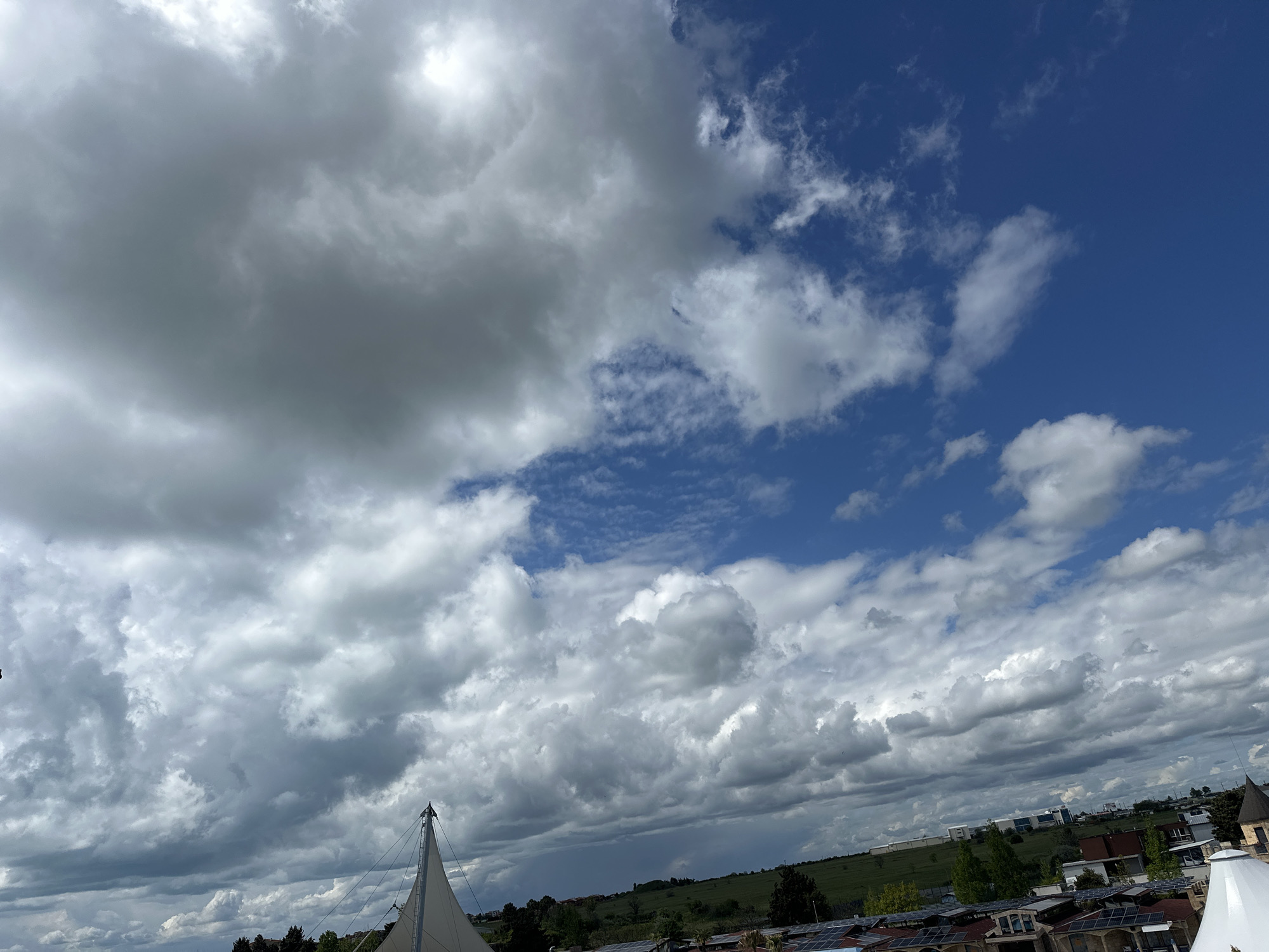 Mixed clouds observed over Ravda, Bulgaria morning skies