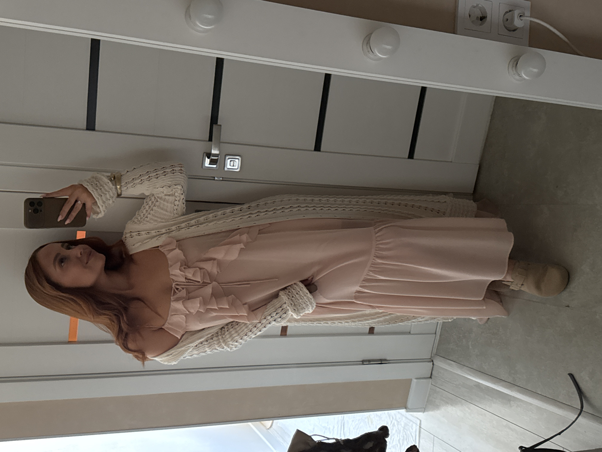 Woman documents selfie session in Chaikovsky, Russia