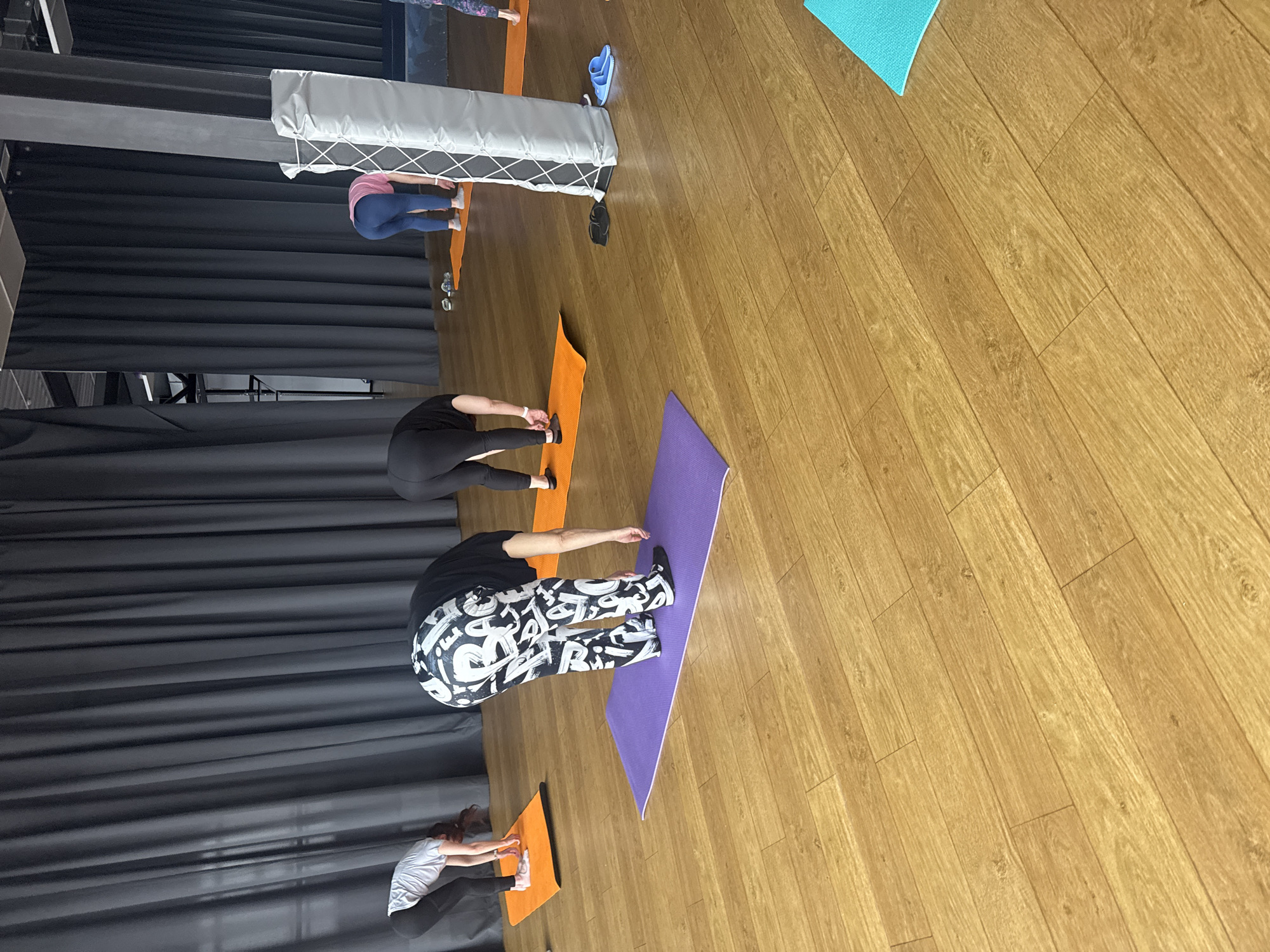 Morning yoga class held at Votkinsk fitness studio