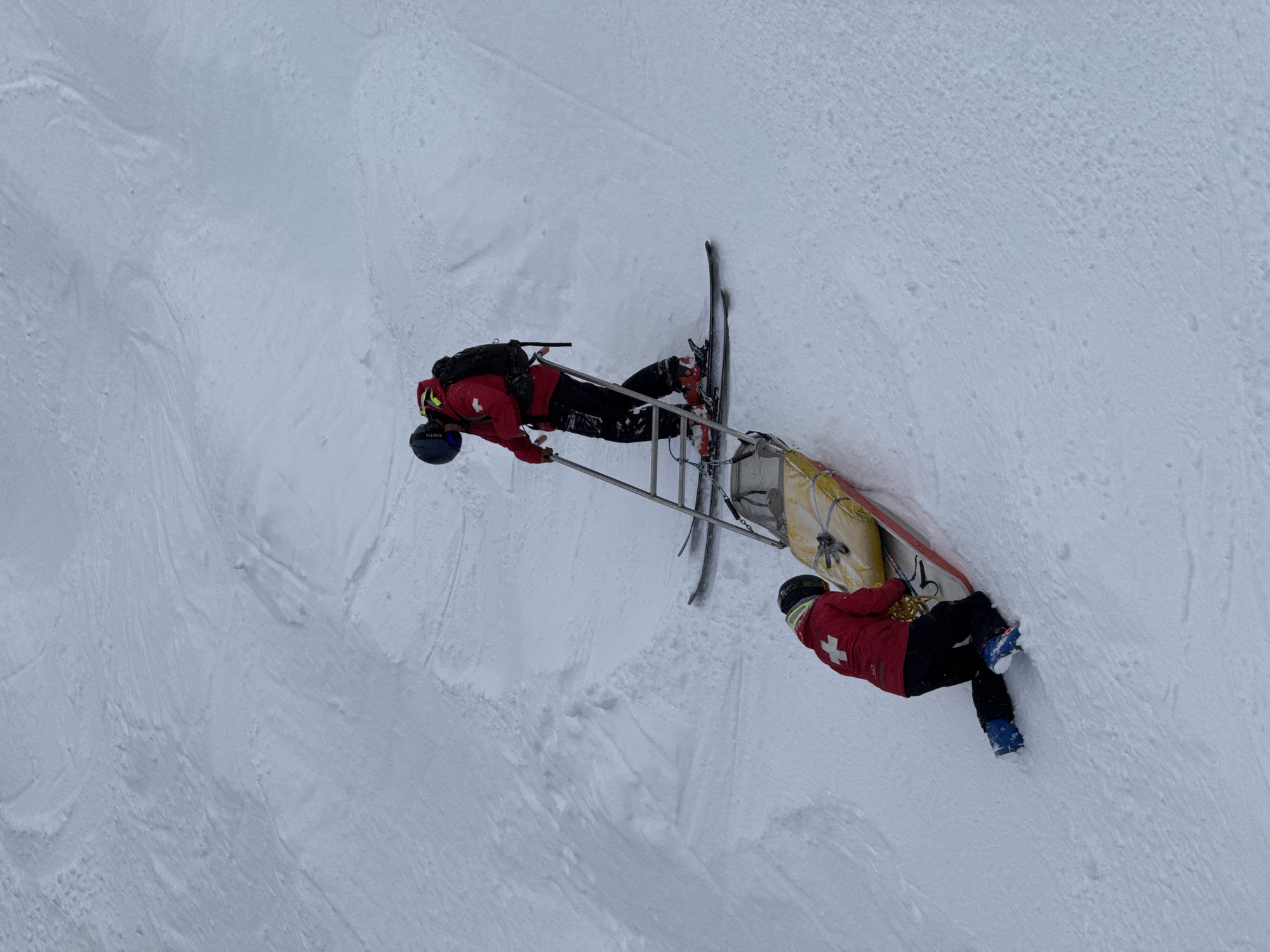 Ski patrol rescues injured person on Whistler slopes