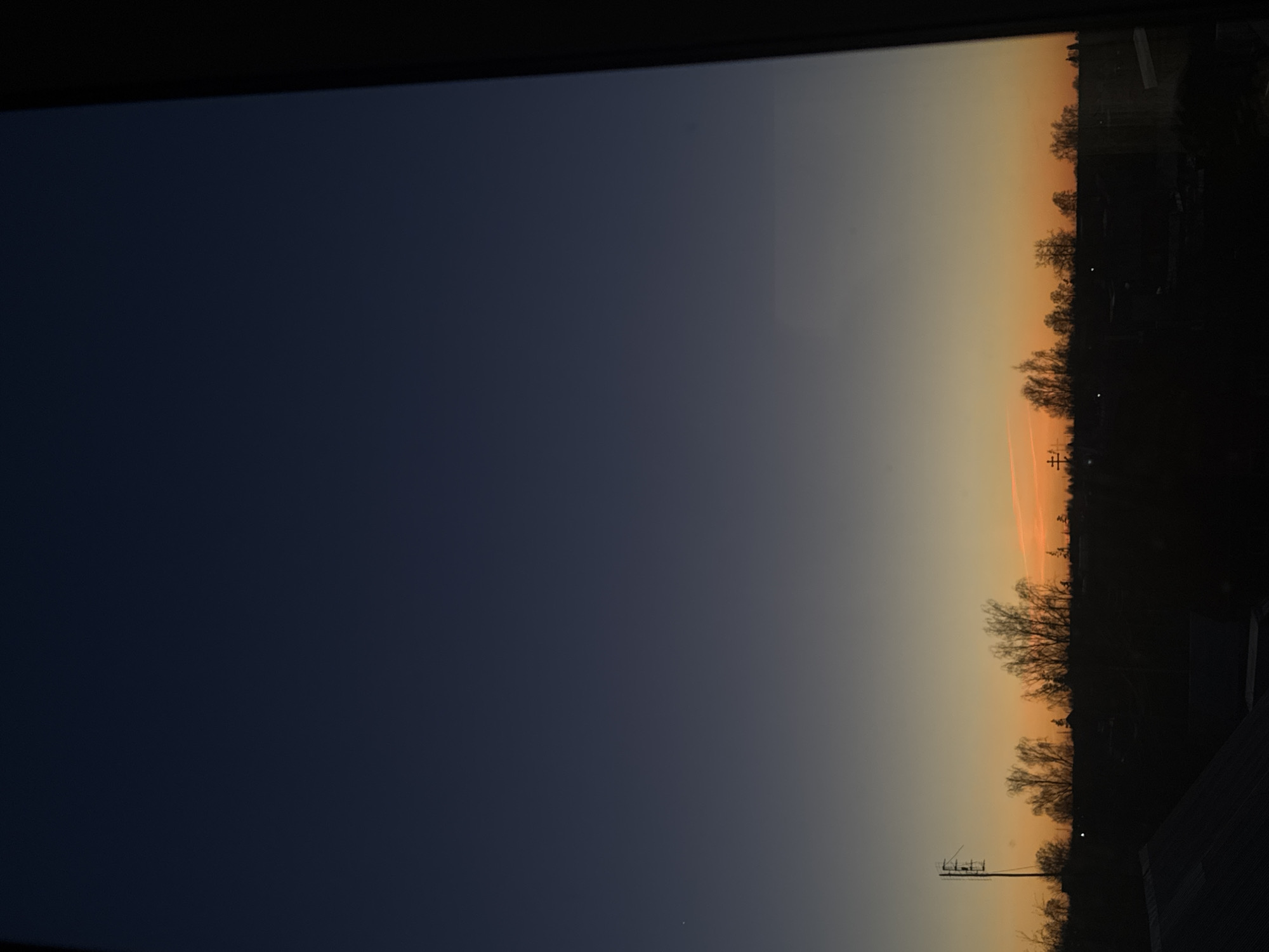 Sunset observed over Фоки, Russia creates colorful evening sky