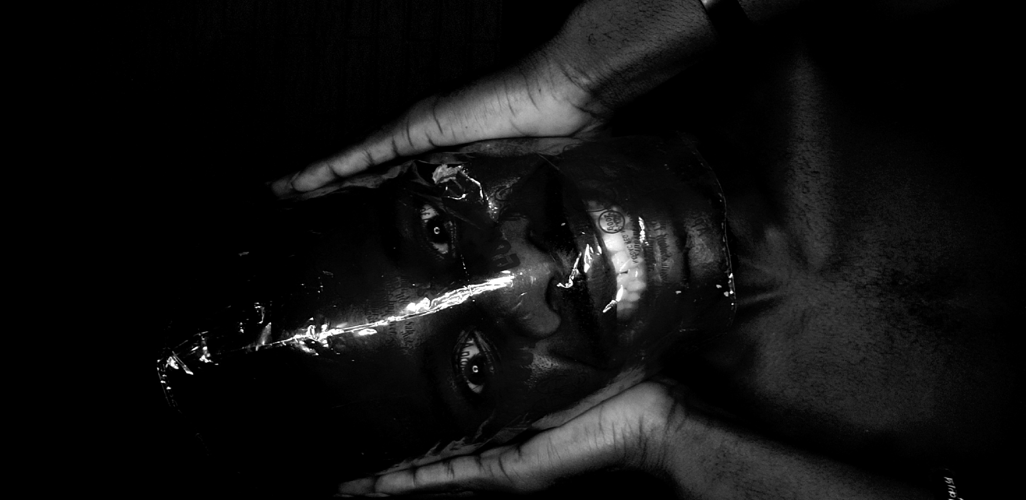 Person photographed with plastic material in Narayi, Nigeria