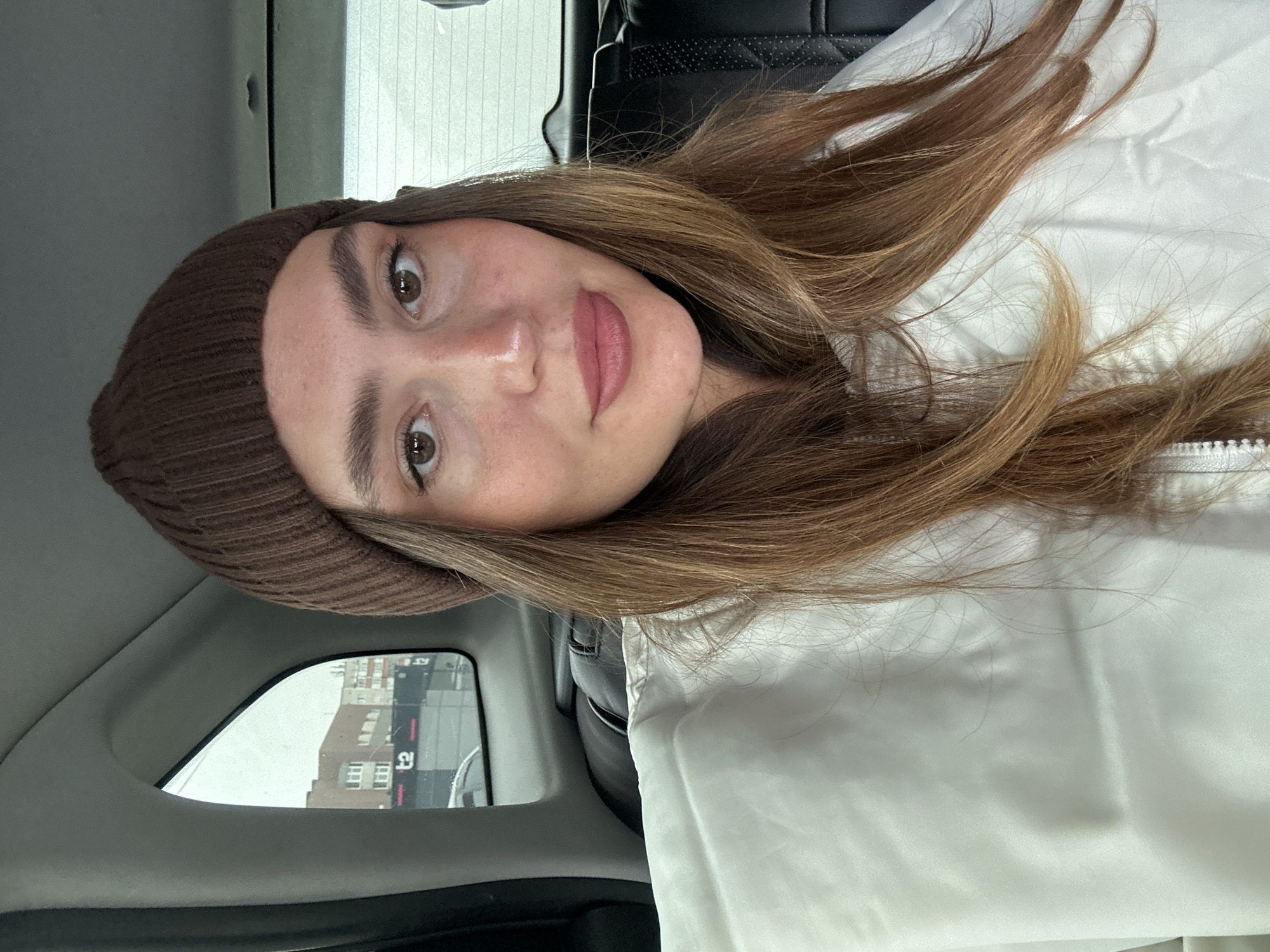 Woman documented around Surgut during spring thaw conditions