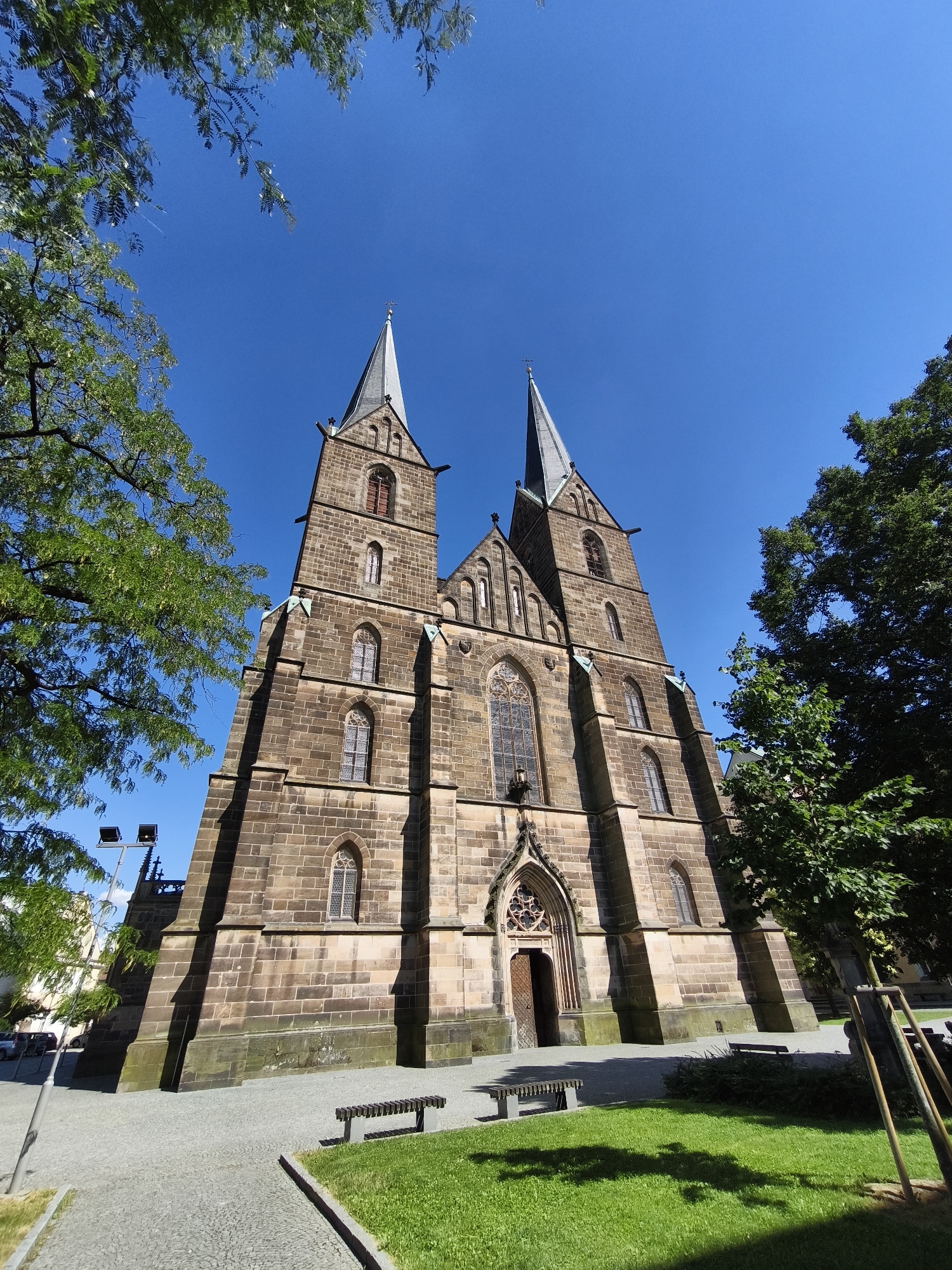 Gothic church and town square, Vysoké Mýto, Czech Republic