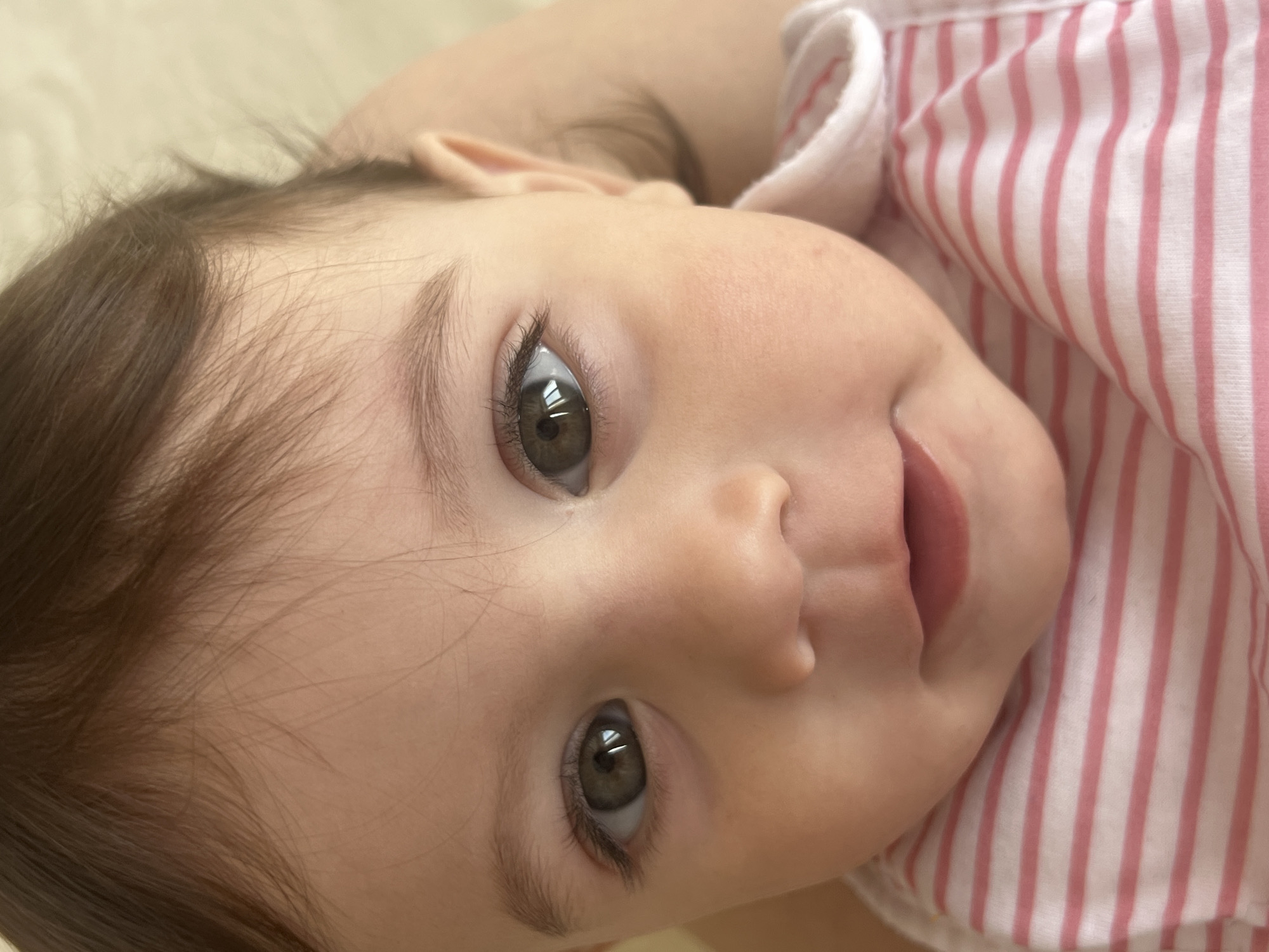 Baby's playful moments captured on camera in Elena, Bulgaria
