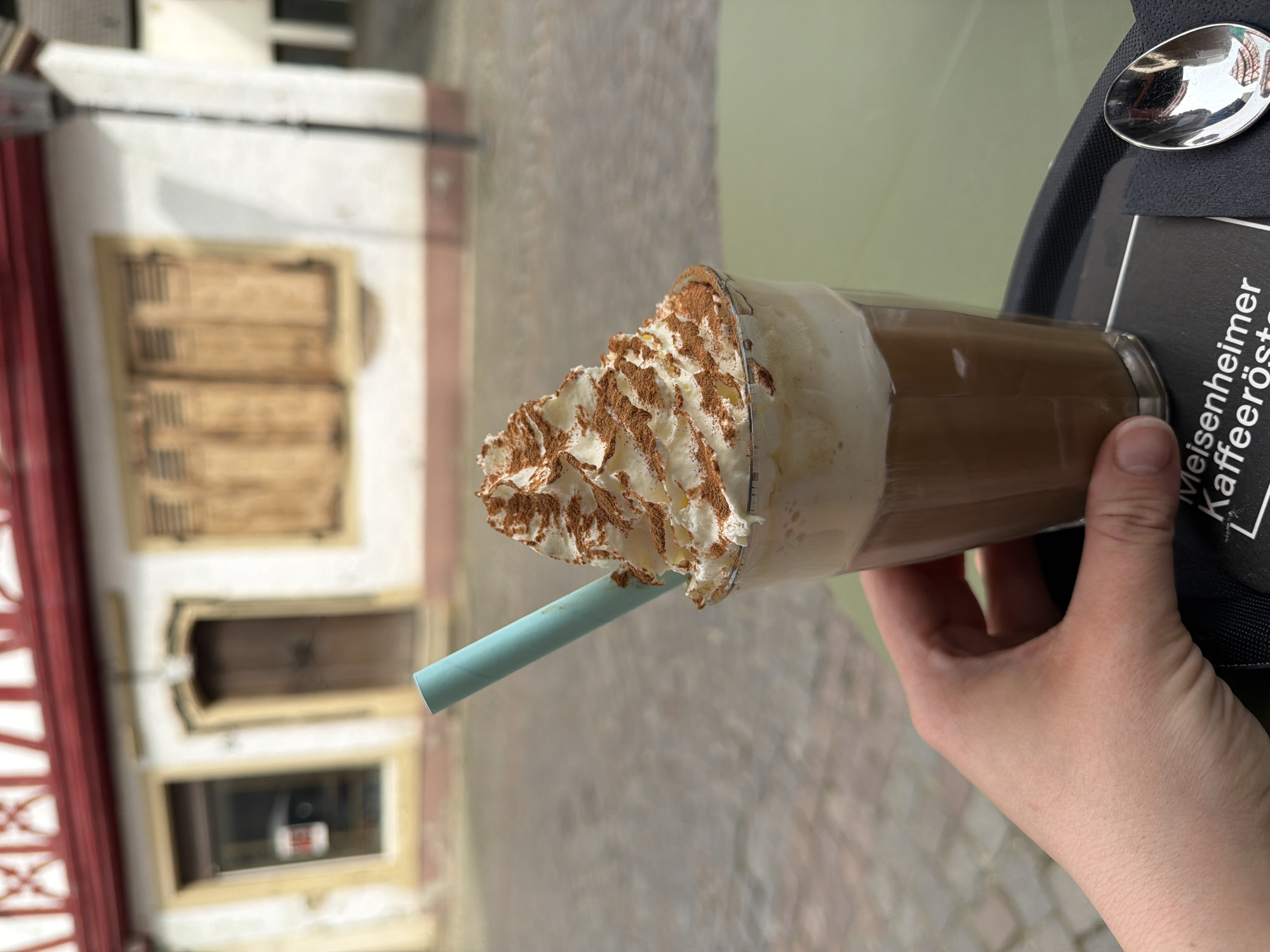 Iced coffee moment captured in Roth, Germany