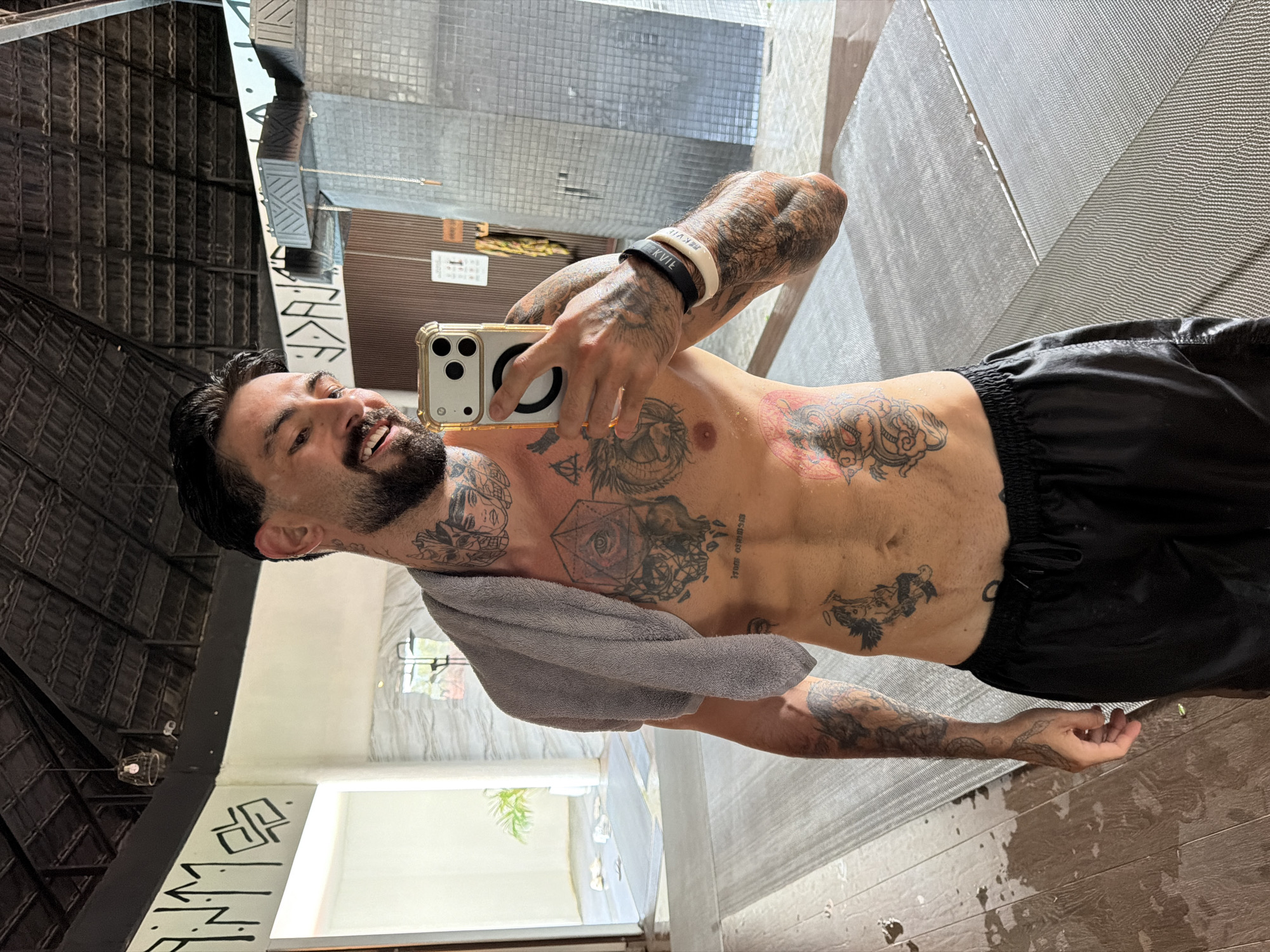 Tourist takes poolside selfie at Kathu hotel