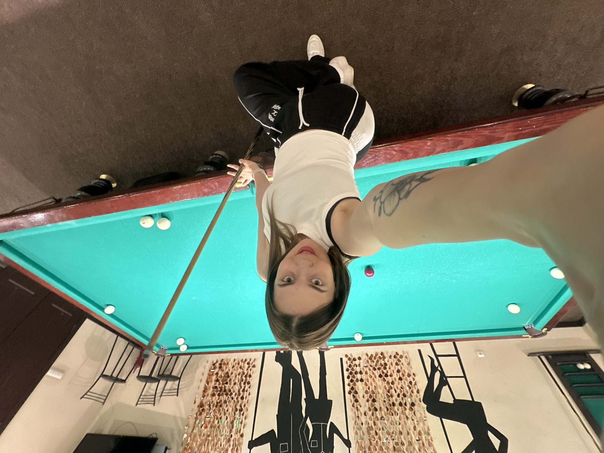 Evening billiards session documented at Perm pool hall