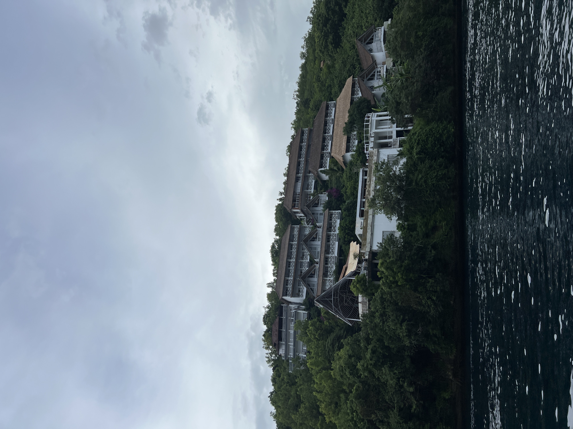 Overcast evening captured on Nusa Penida's lush coastline