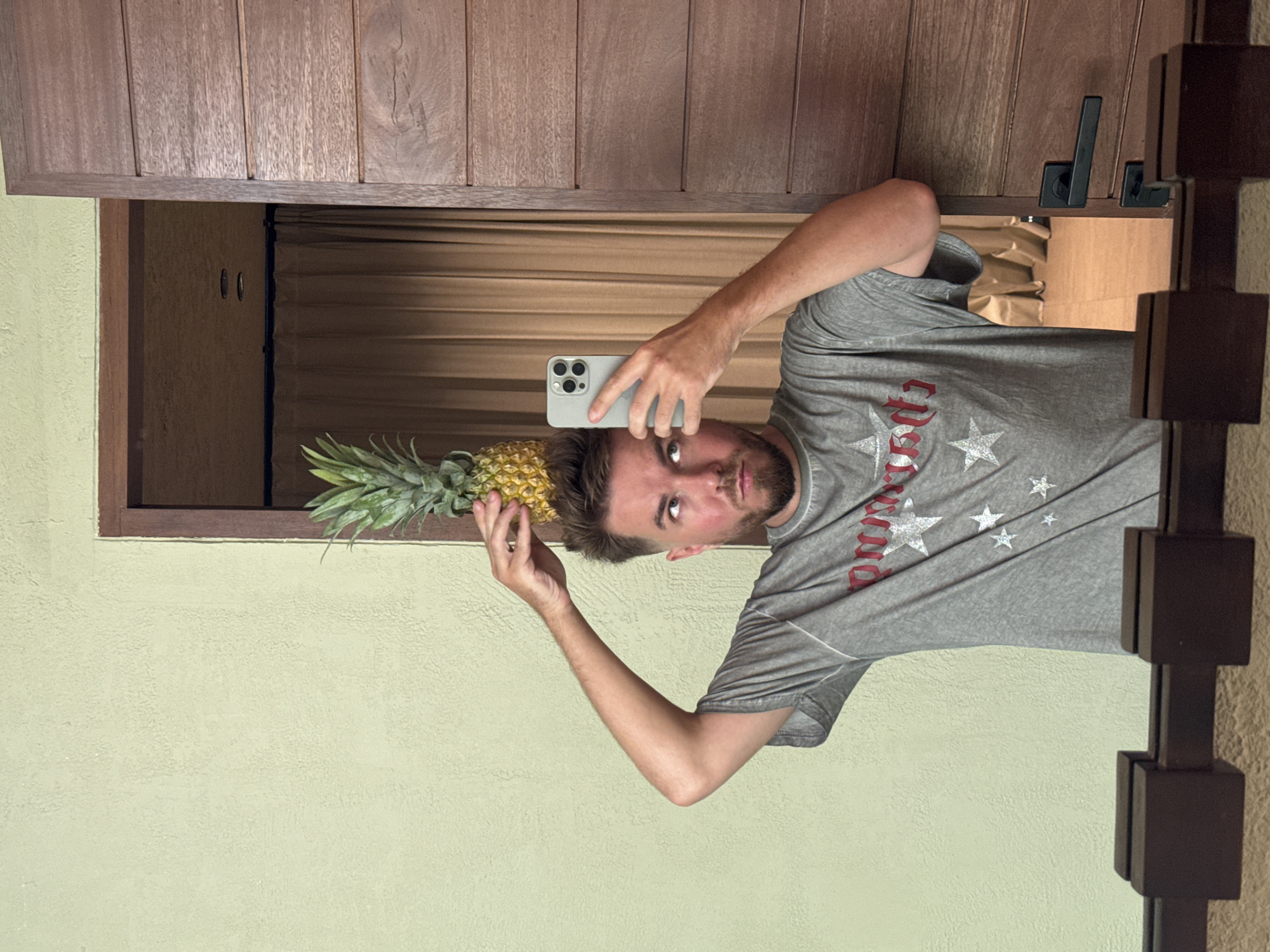Tourist documents pineapple selfies and villa stay in Kuta Selatan