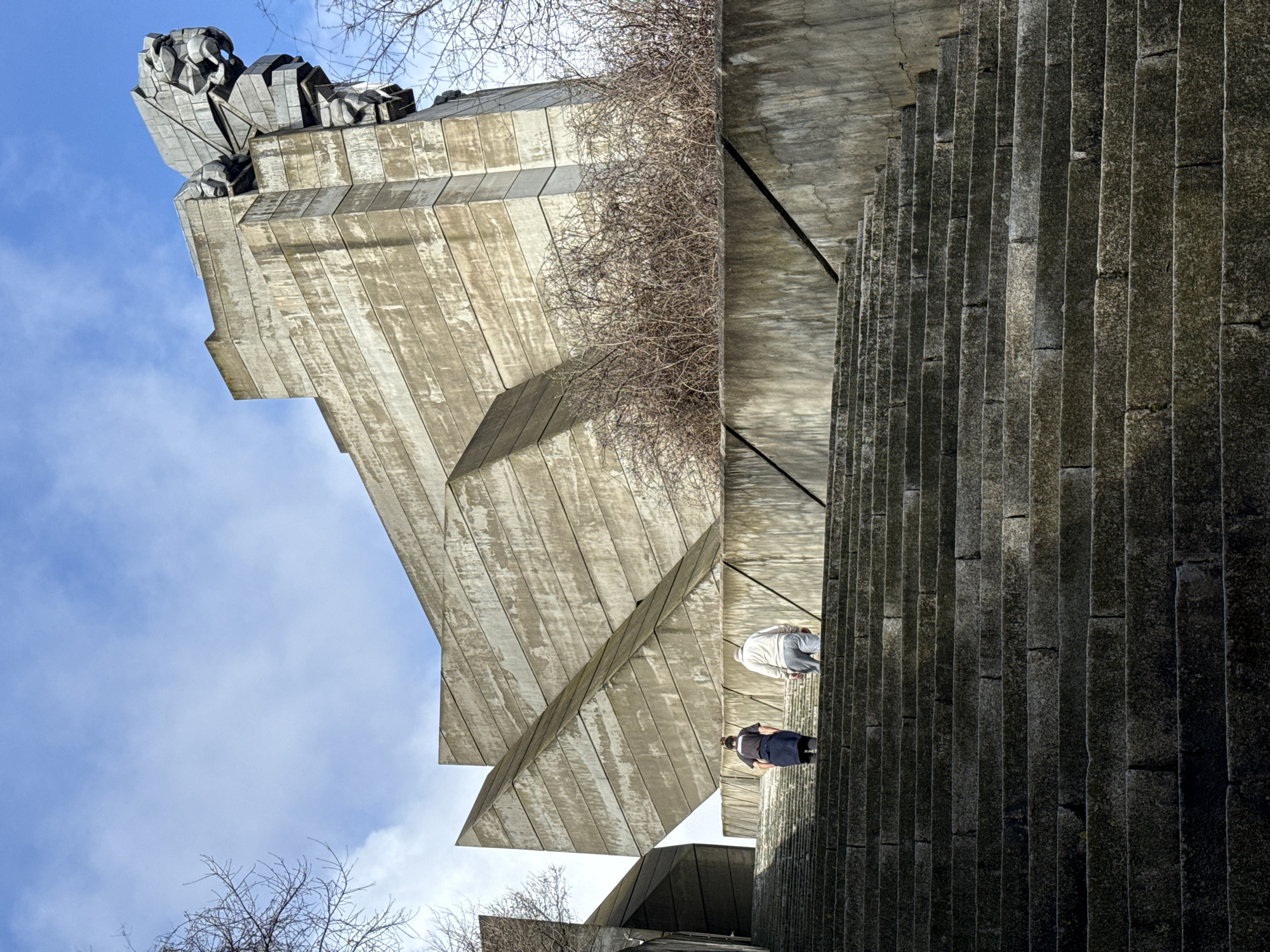 Tourist visits Bulgaria's 1300 Years Monument in Shumen