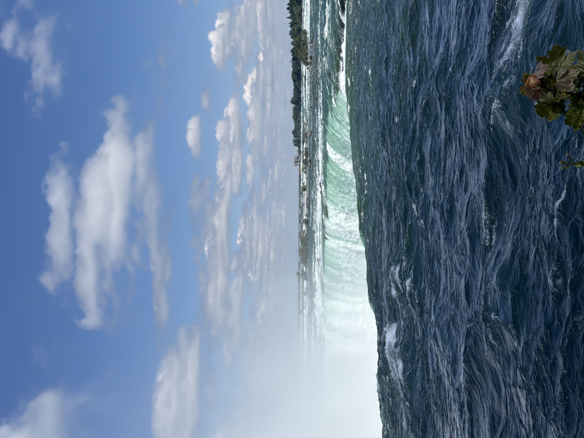 Evening views captured at Niagara Falls under clear skies
