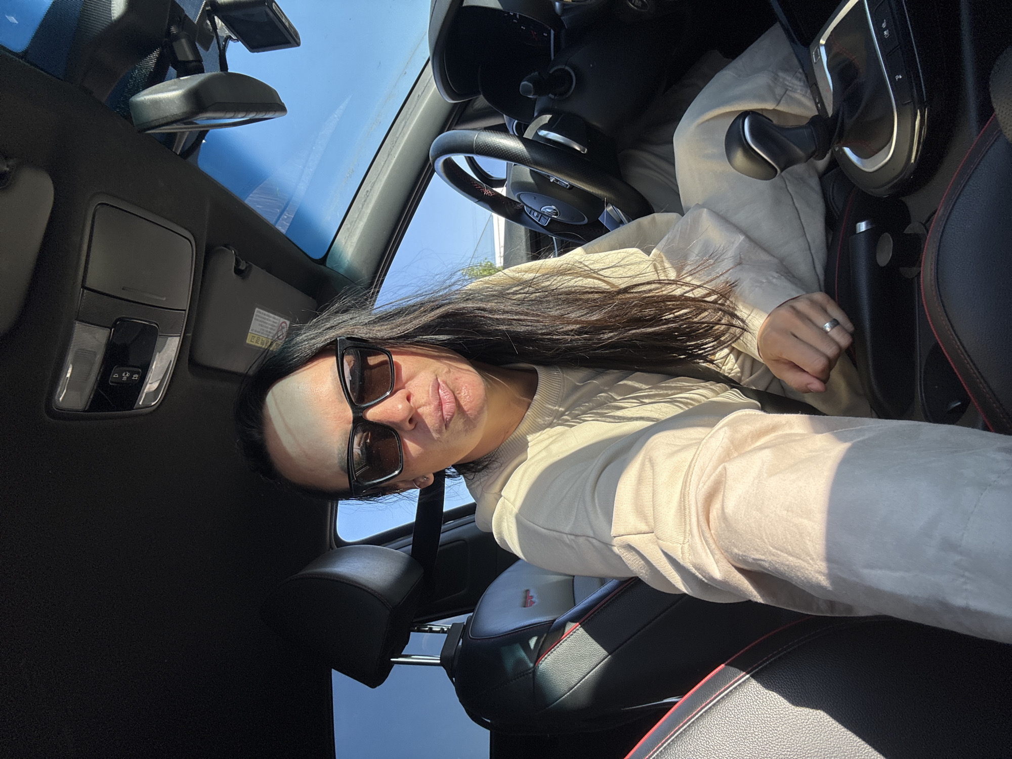Early morning vehicle selfies captured across Chaikovsky, Russia