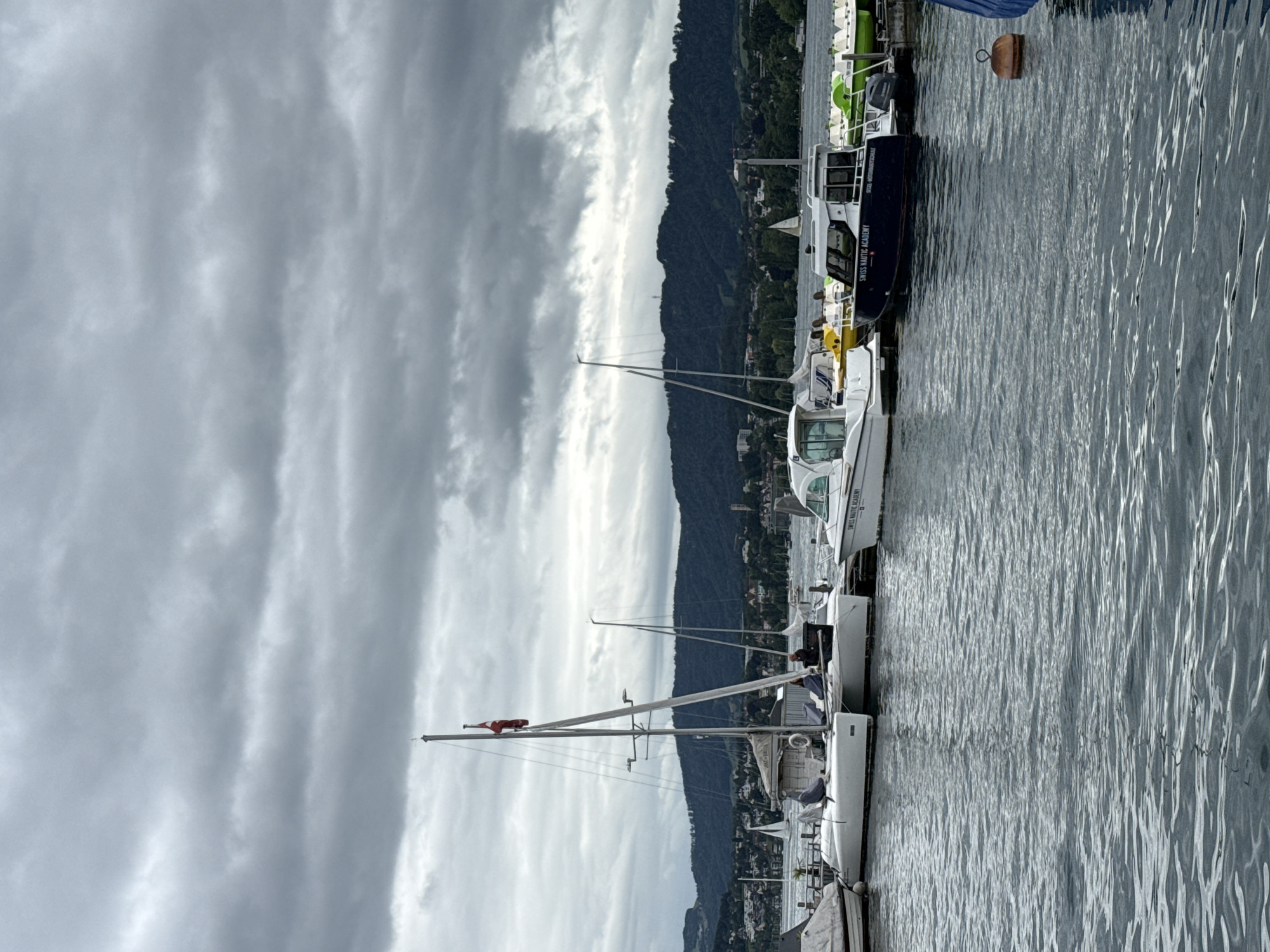 Afternoon stroll through central Zurich lakefront and city streets