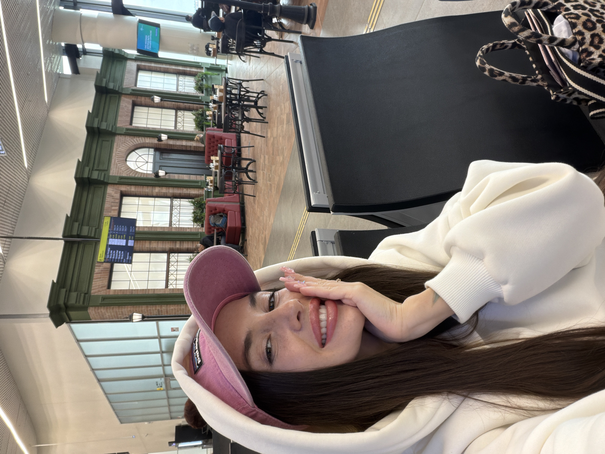 Woman documents early morning airport journey in Russia