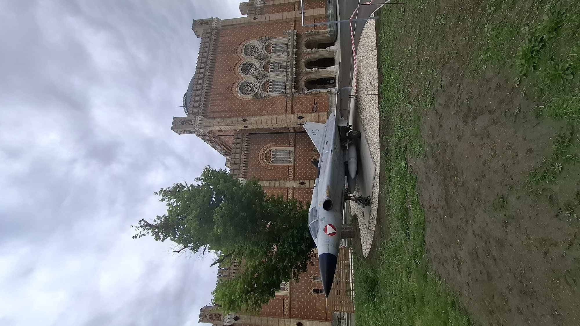 Tourist visits Vienna's Military History Museum, photographs Arsenal complex