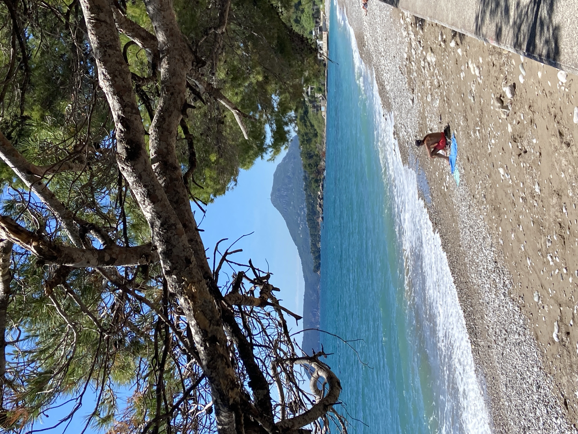 Tranquil beach scene captured in Bar, Montenegro