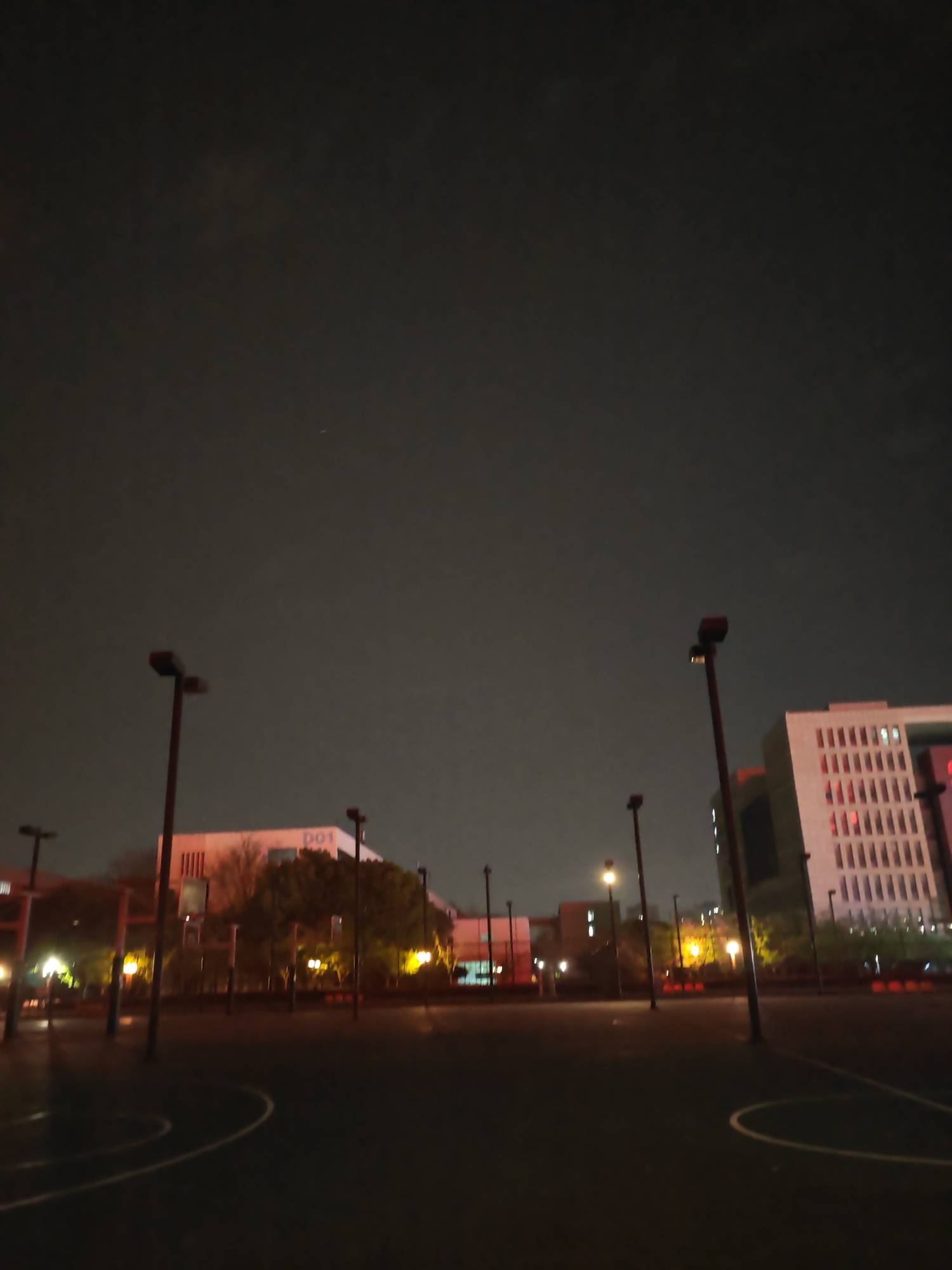 Nighttime sports facilities documented in Jiangning District, China