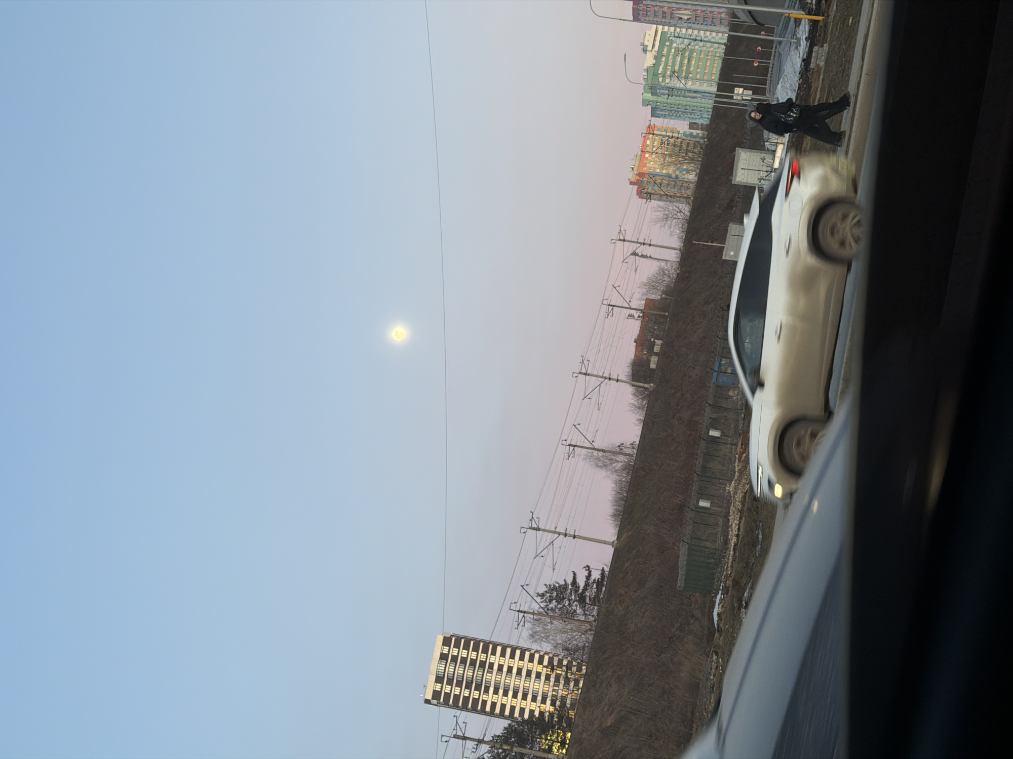 Dusk street scenes captured in Perm, Russia