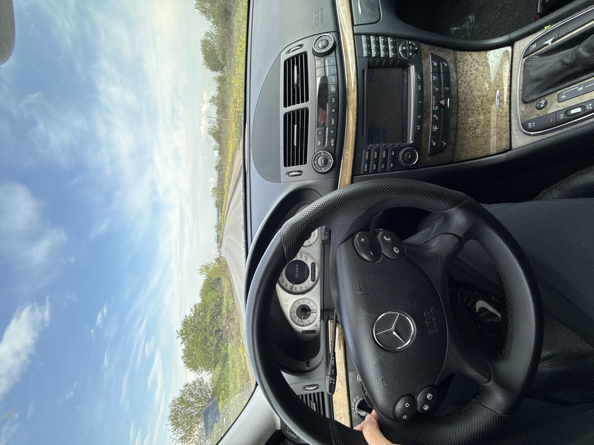 Mercedes-Benz interior documented in Sofia, Bulgaria morning hours
