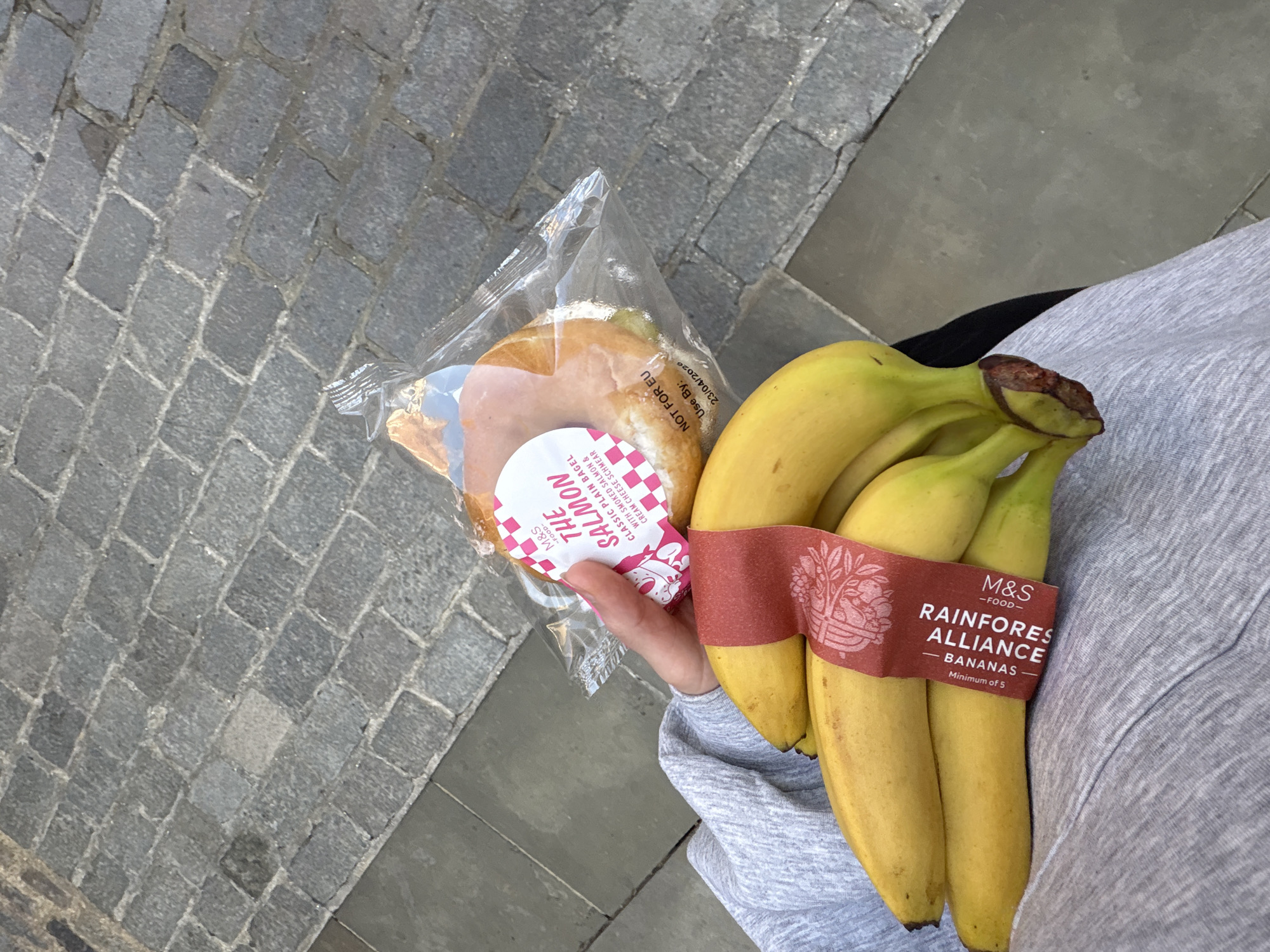 Morning food run captured across central London locations