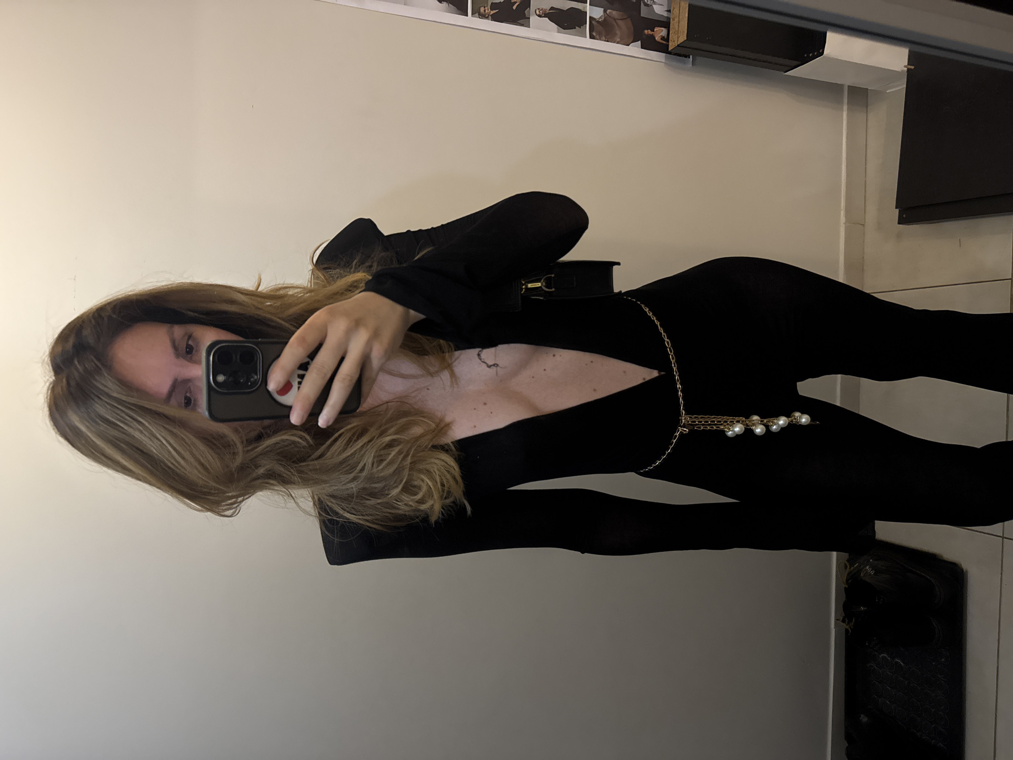 Woman takes multiple mirror selfies in Sofia locations