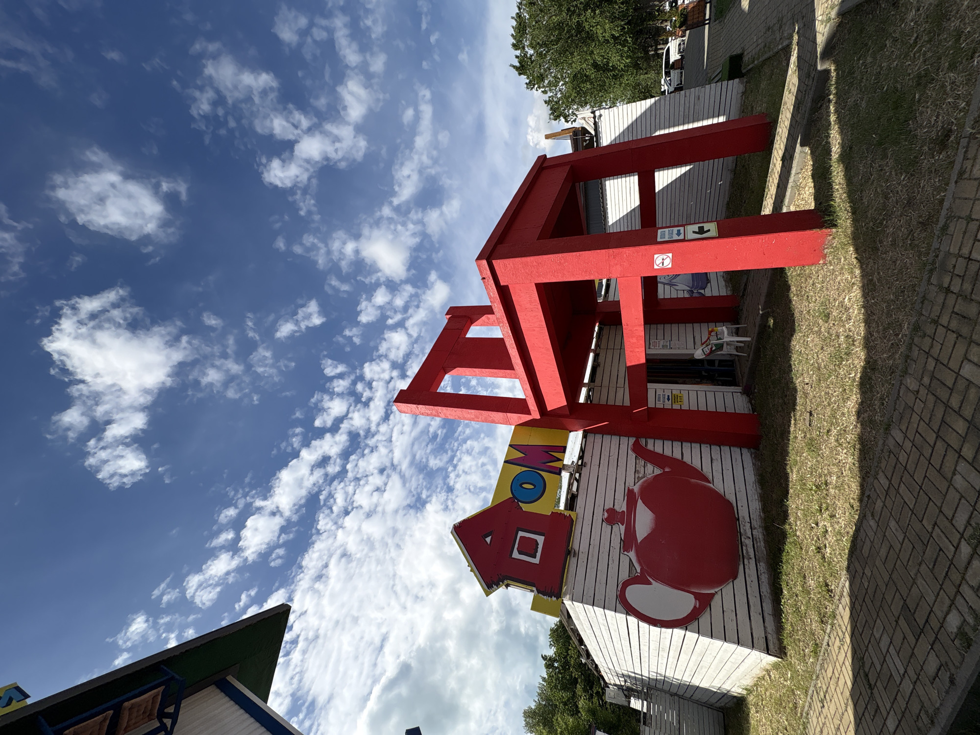 Upside-down house attraction documented in Anapa, Russia